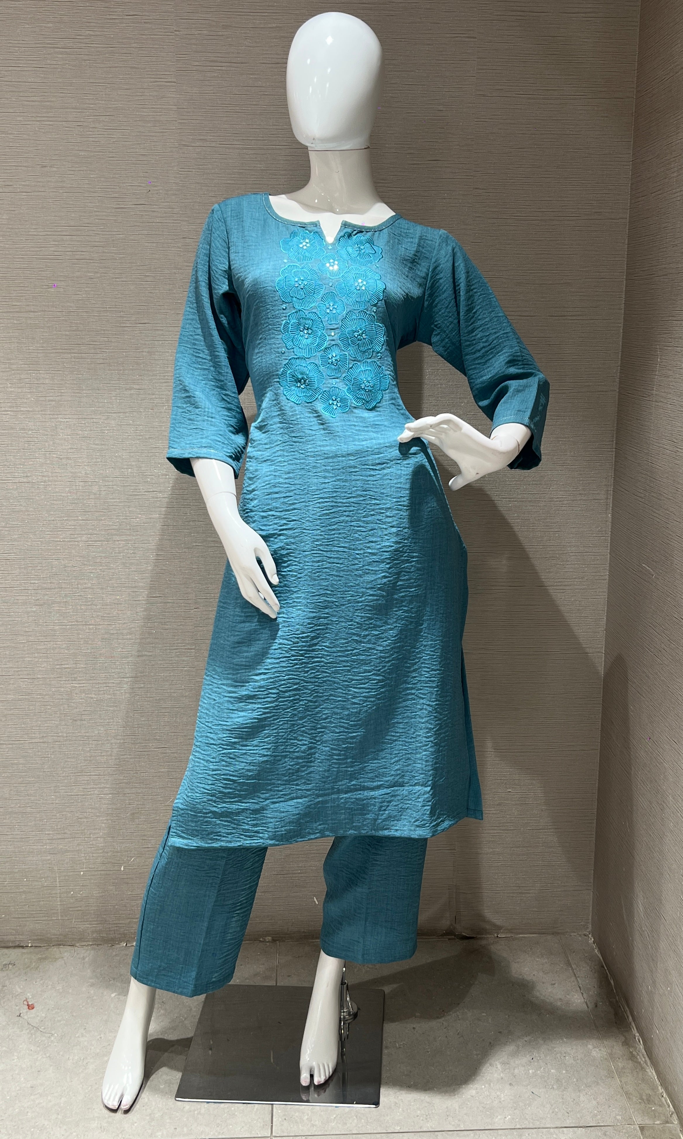 Blue Kurti top with bottom