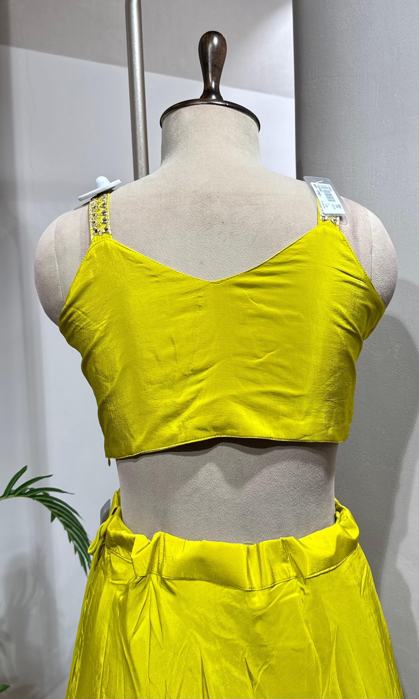Light yellow georgette lehenga choli set