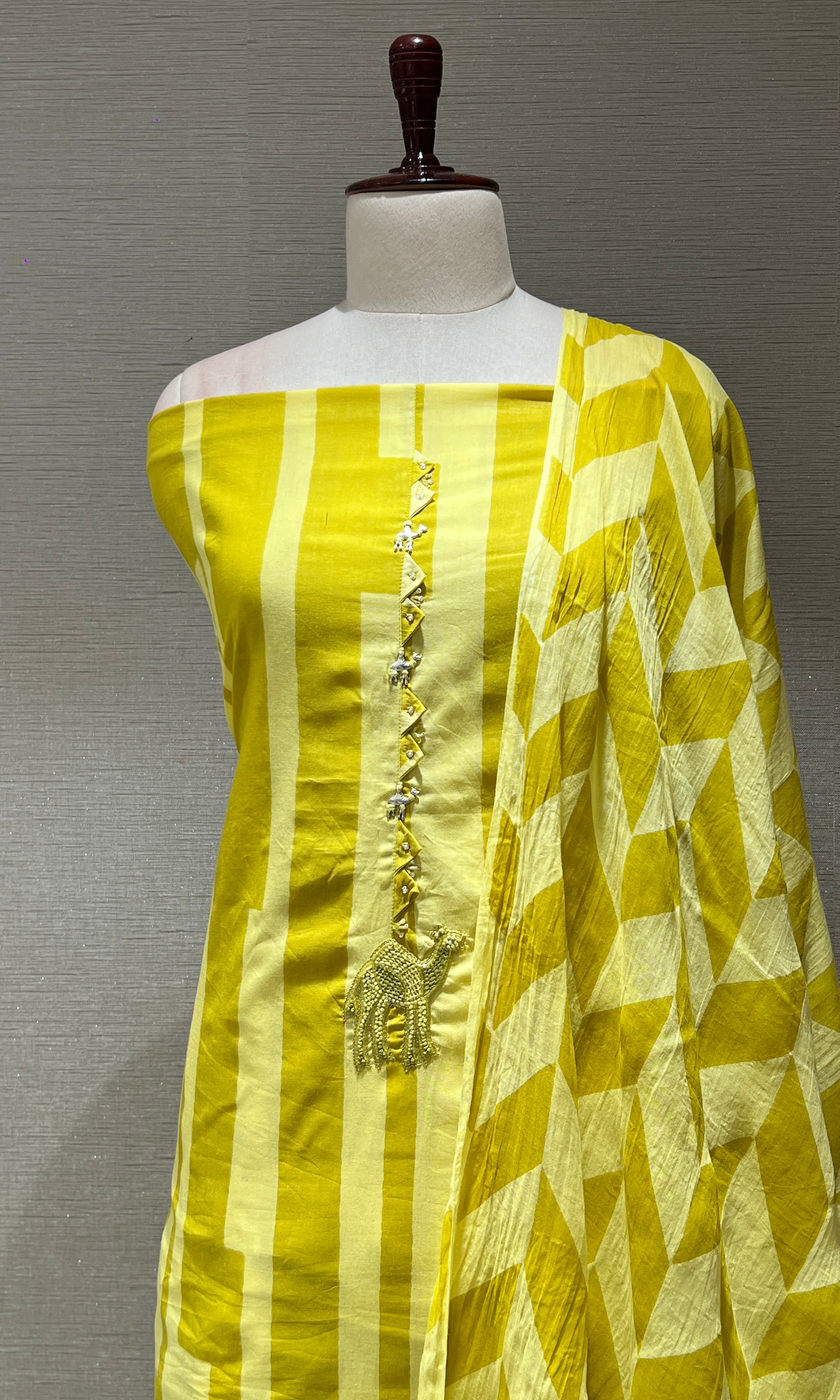 Light green dress material