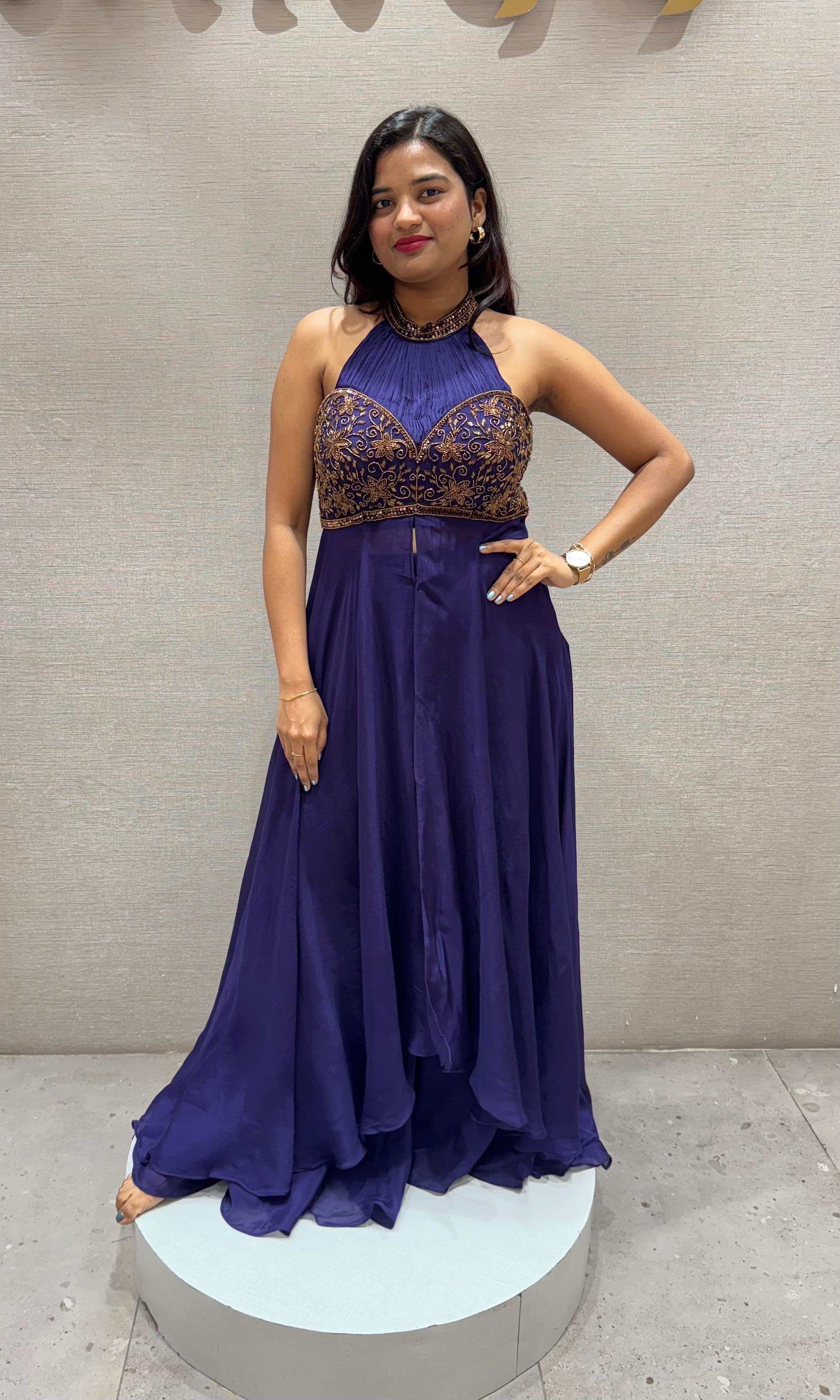 Purple ANARKALI LONG DRESS