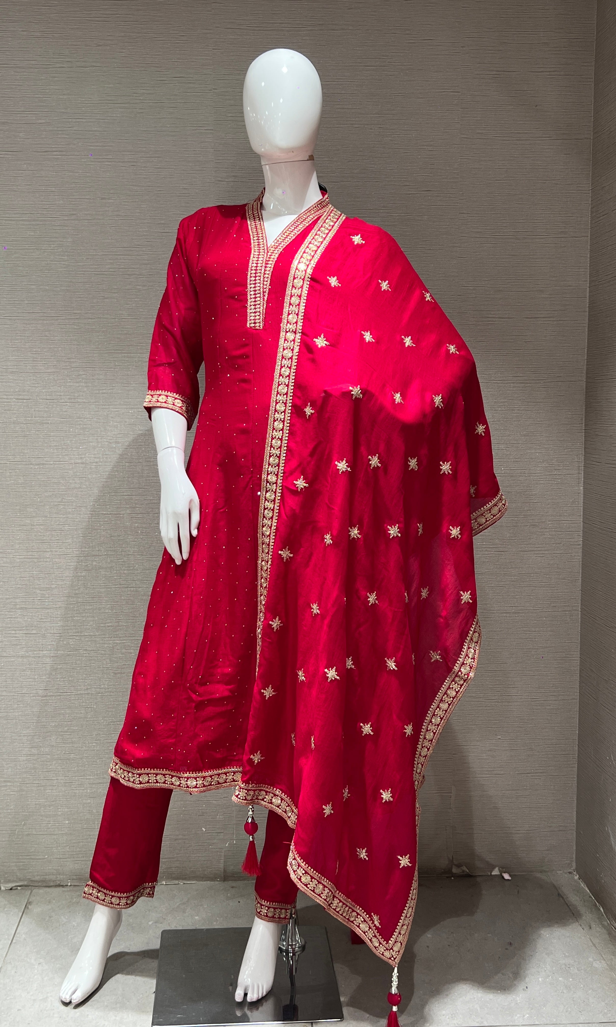 Rani EMBROIDERED ANARKALI KURTA SET