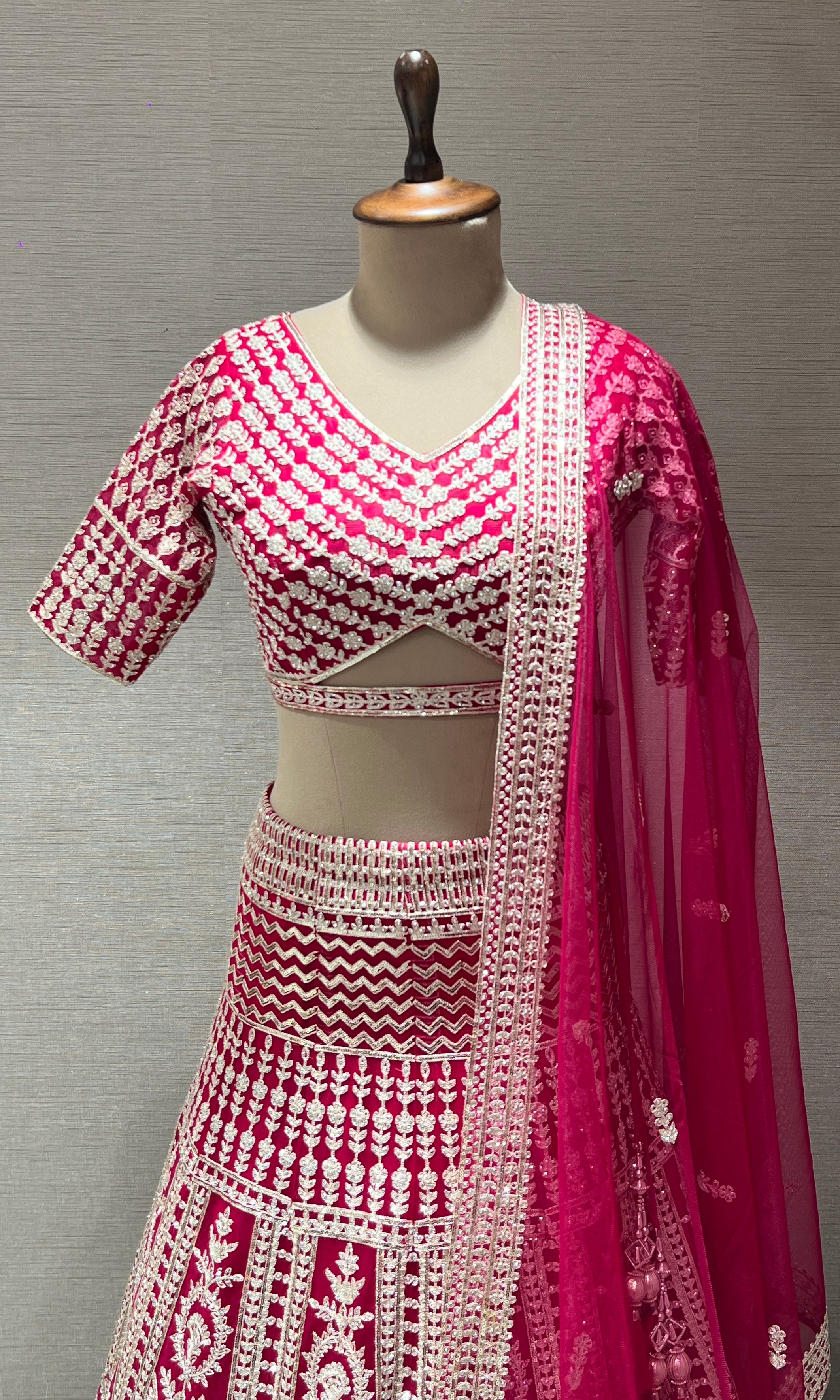 PINK LEHENGA WITH INTRICATE EMBROIDERY