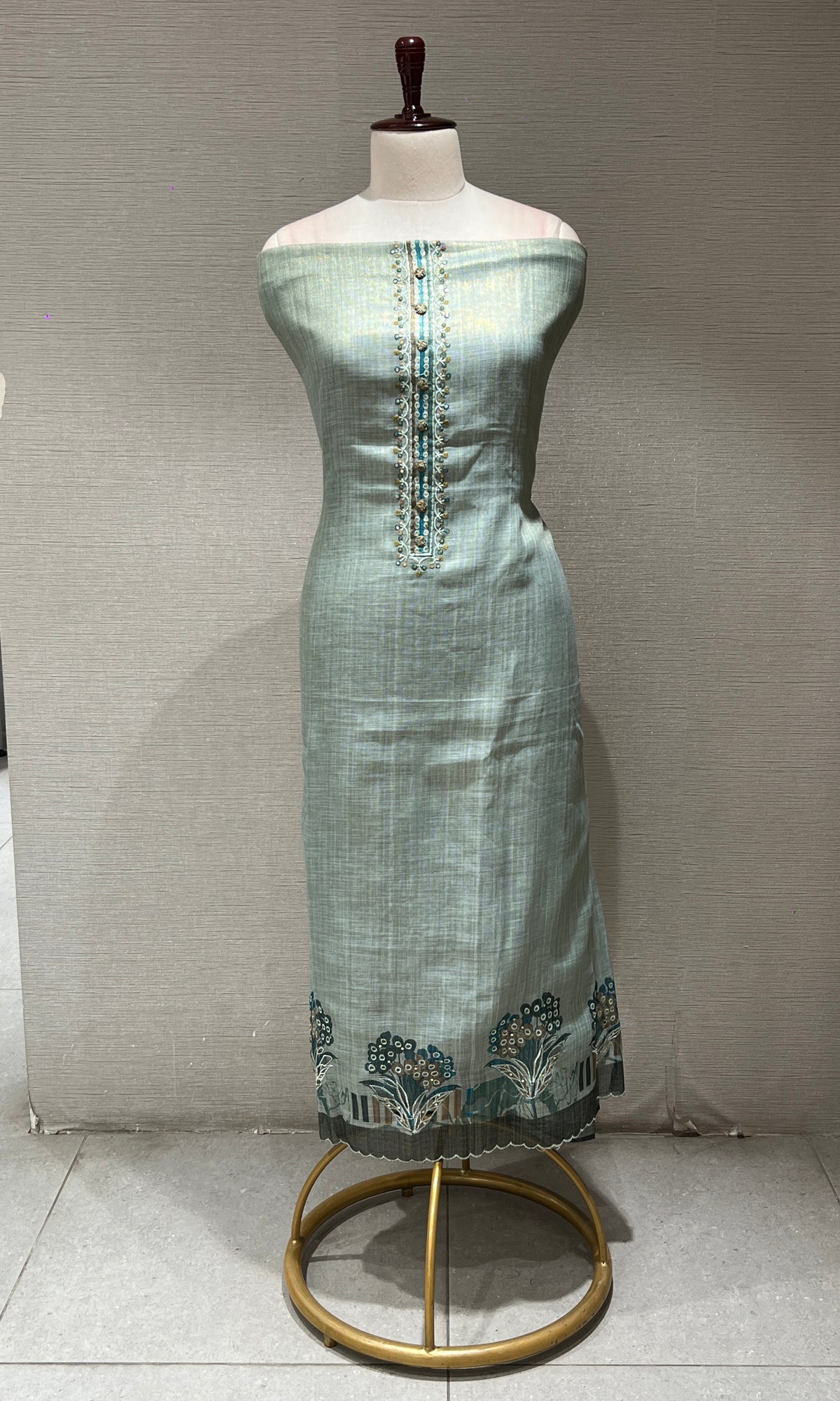 Blue dress material