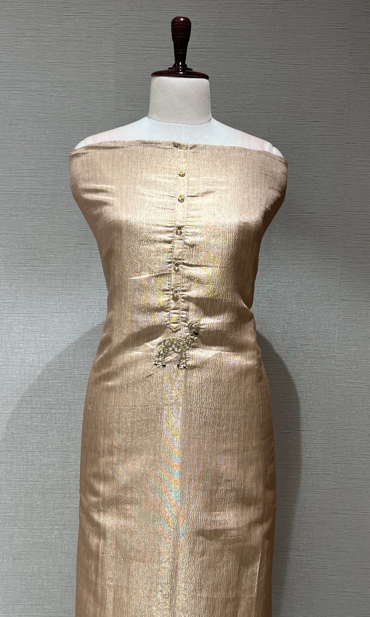 Gold dress material
