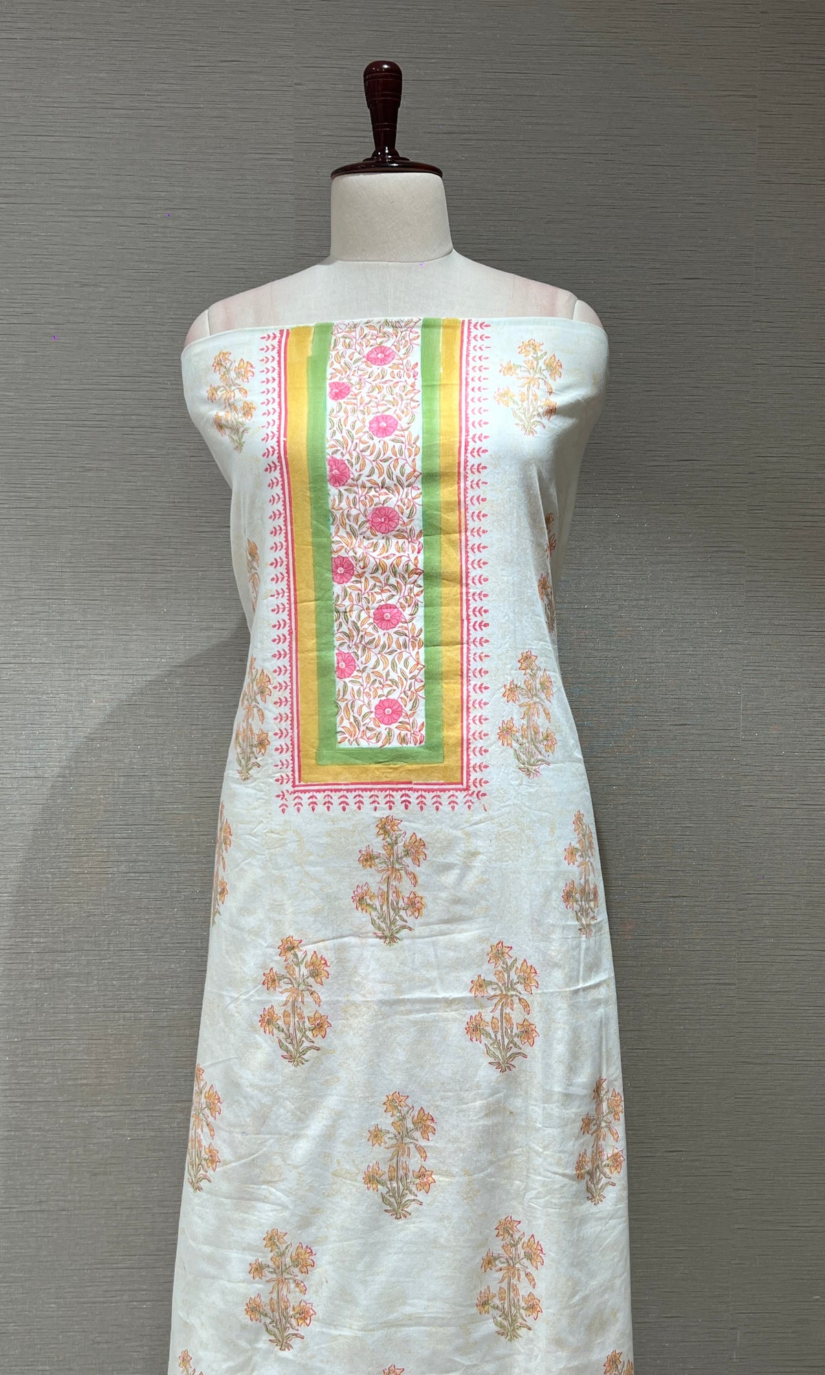 Yellow dress material