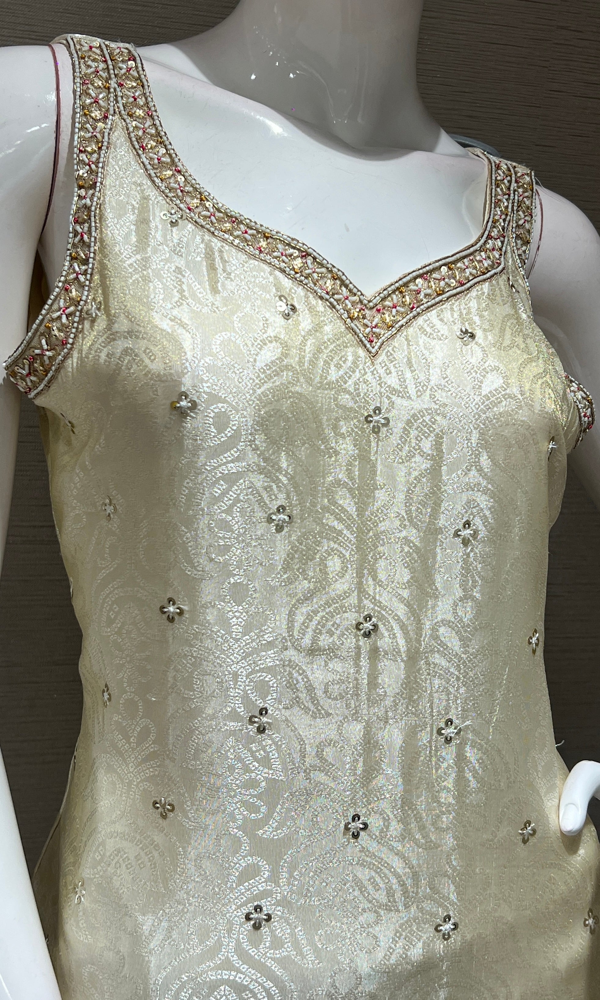 Cream EMBROIDERED SHARARA SET
