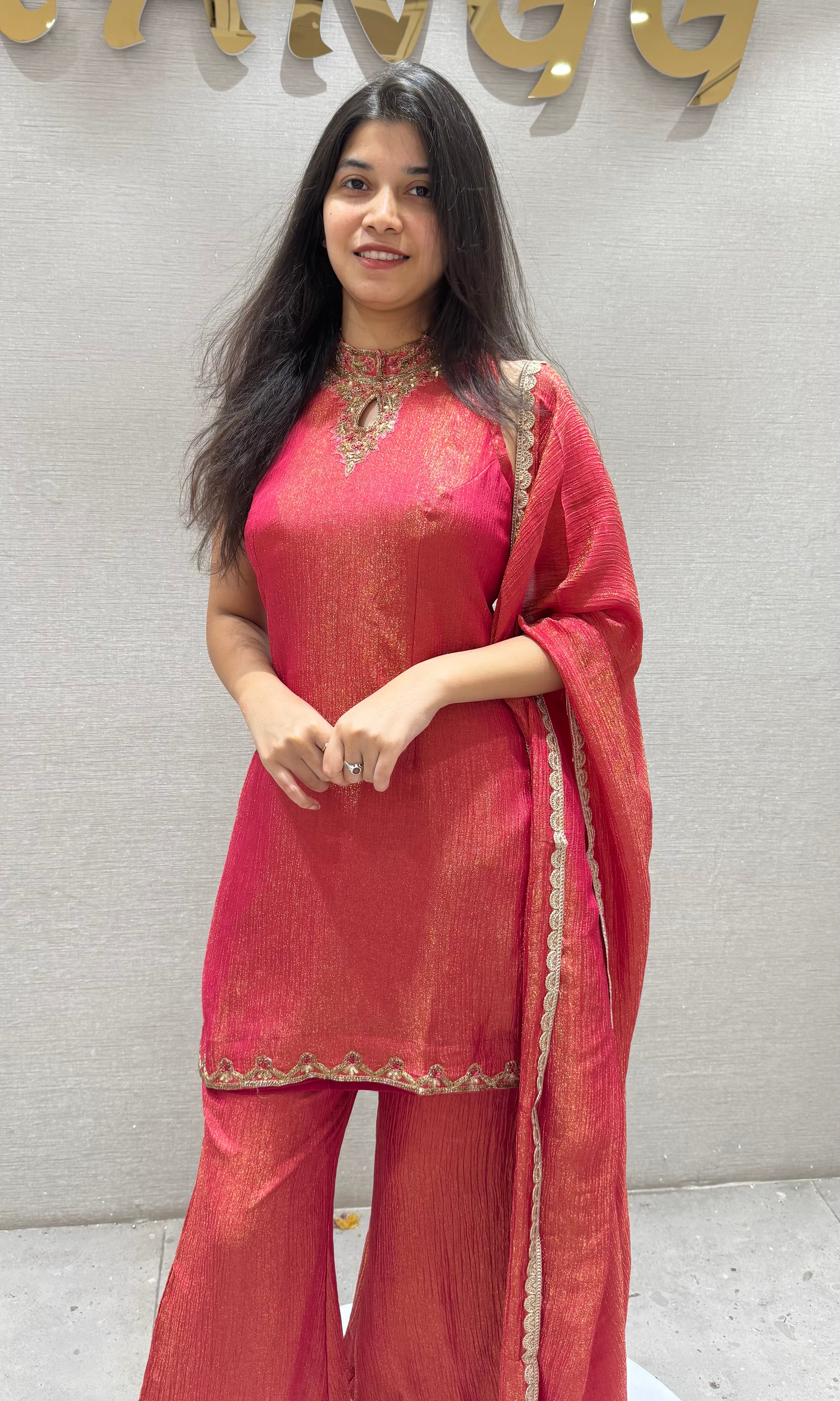 The Royal PINK Sharara Festive Glow