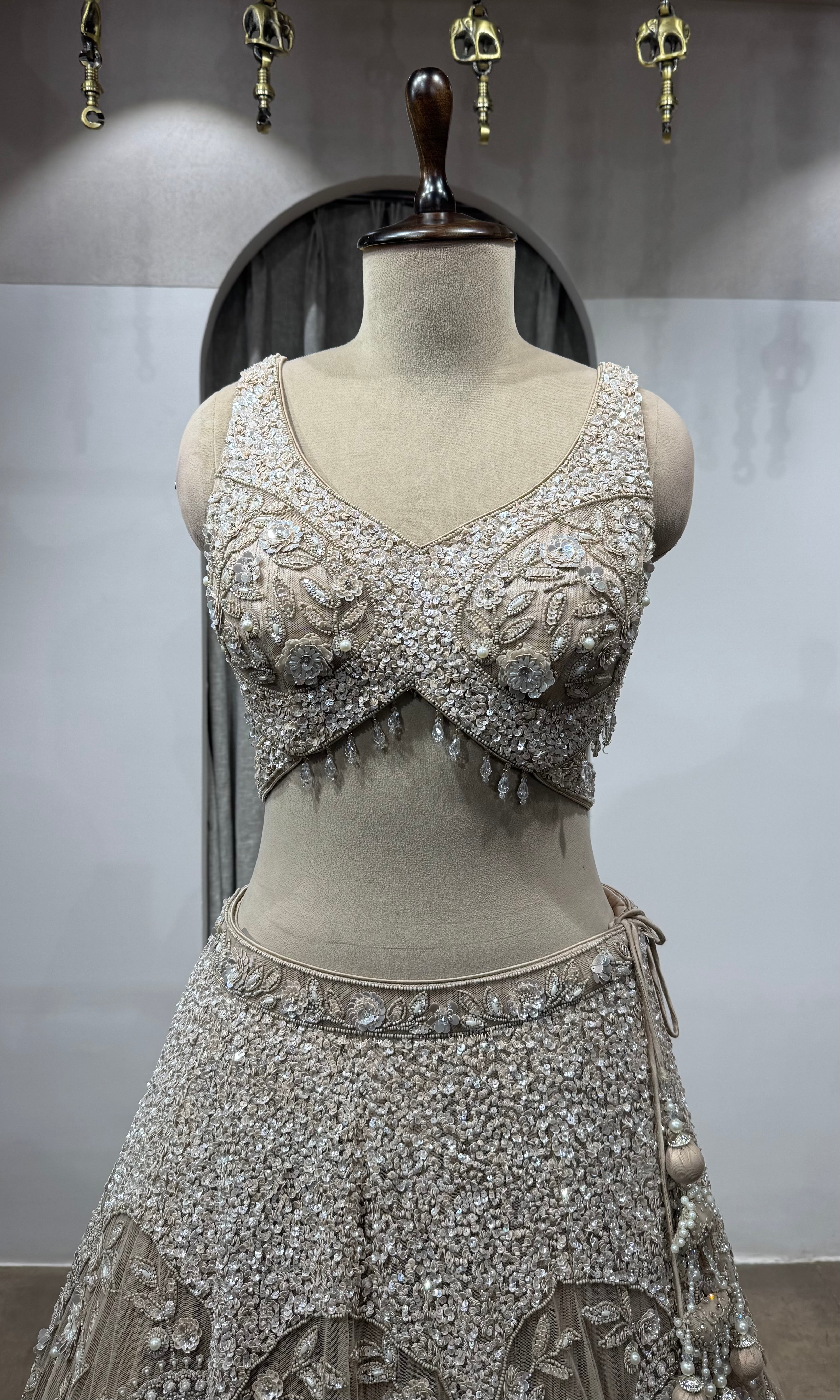 MOWE Silver Bridal Lehenga