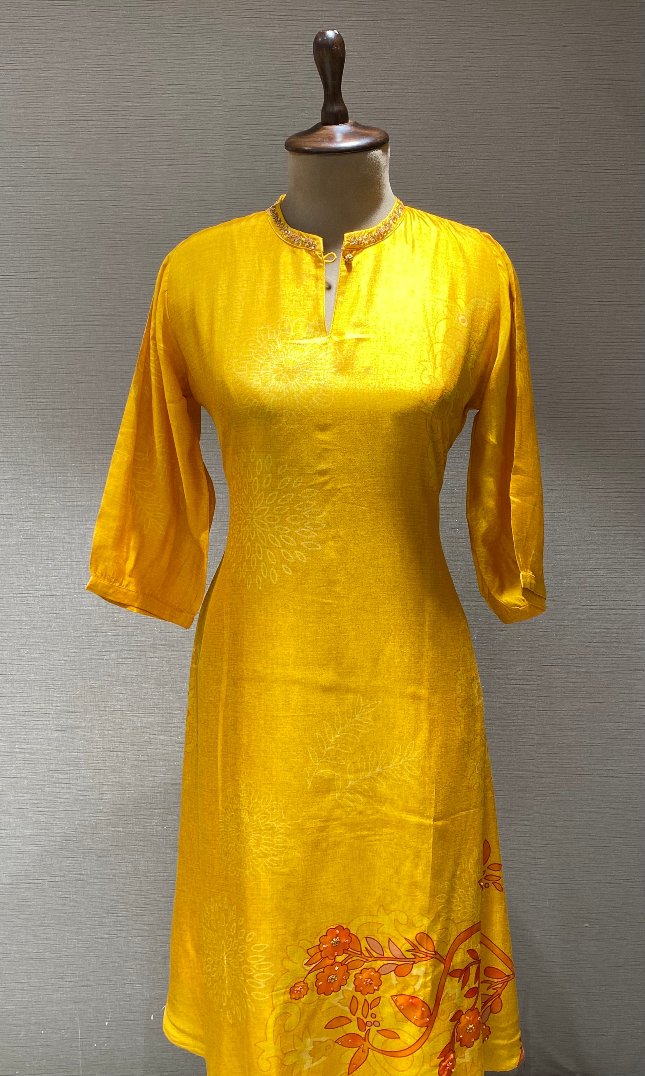 Yellow Bloom Kurti top