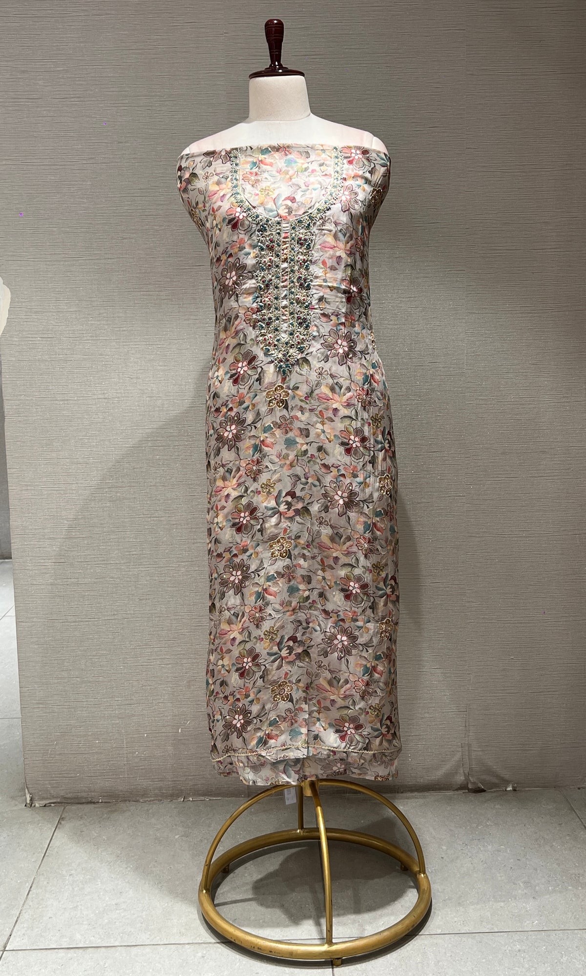 Light blue dress material