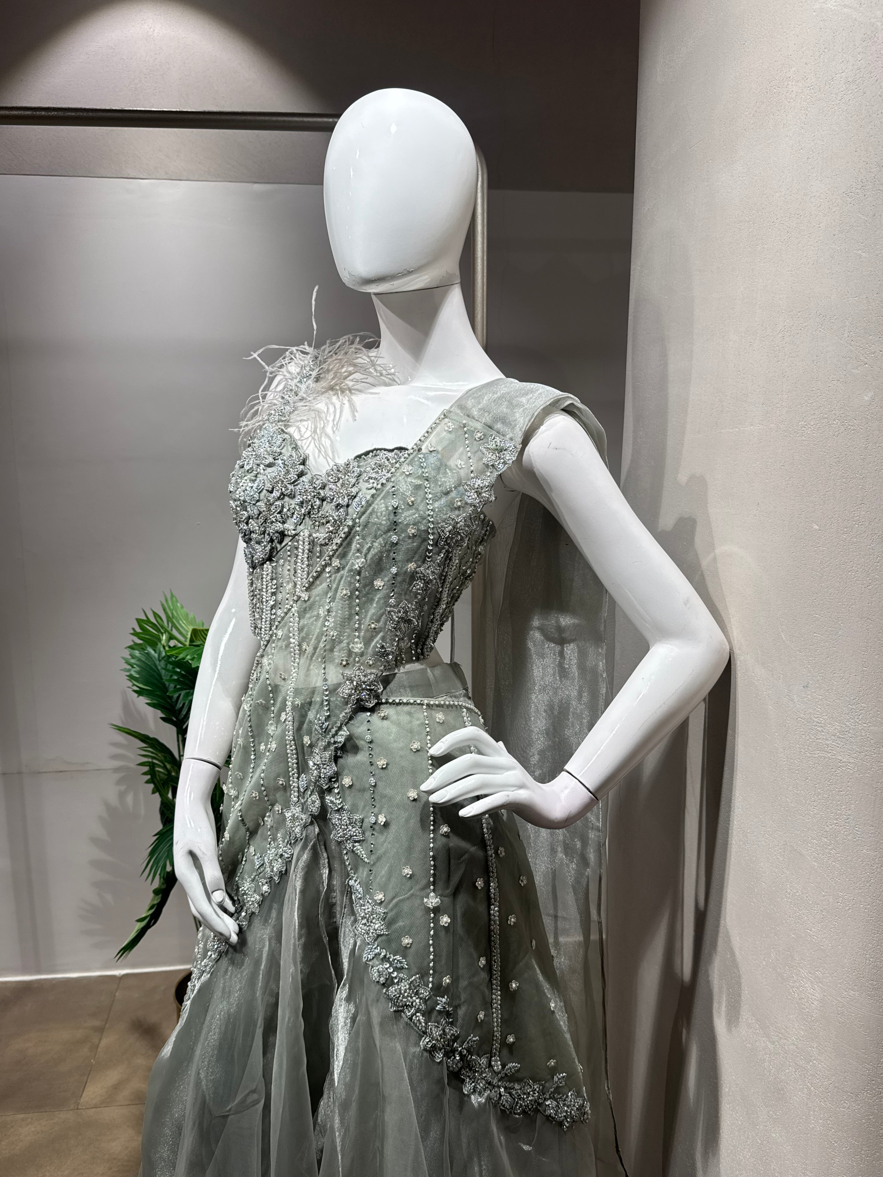 Grey & Silver Cinderella’s Modern Lehenga suit