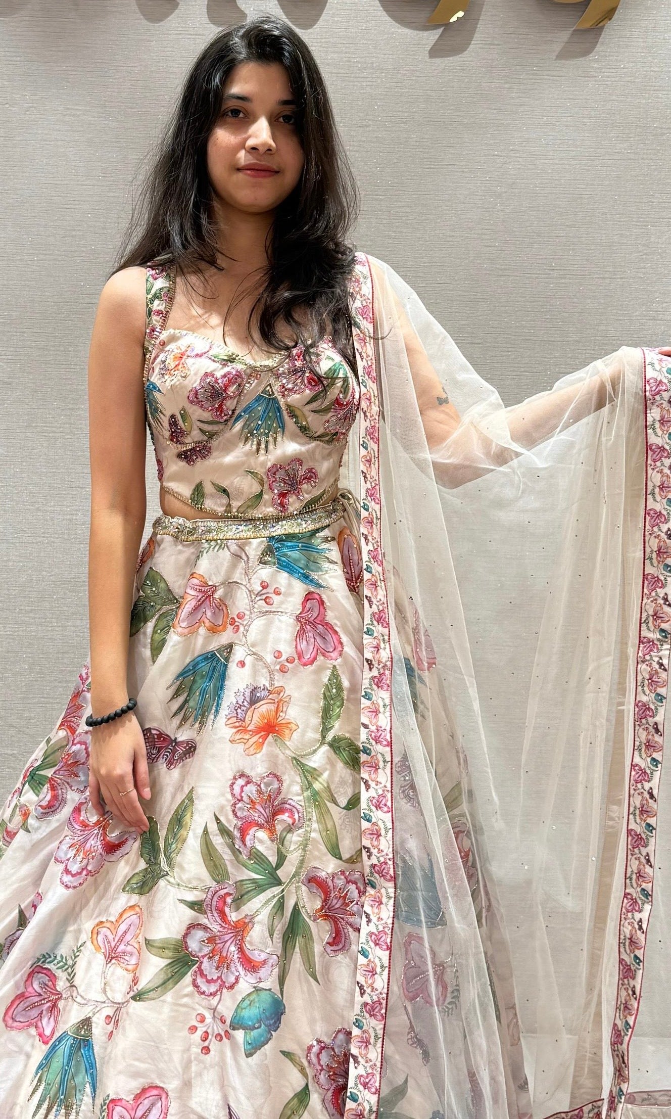 Fawn FloraL Ensemble LEHENGA