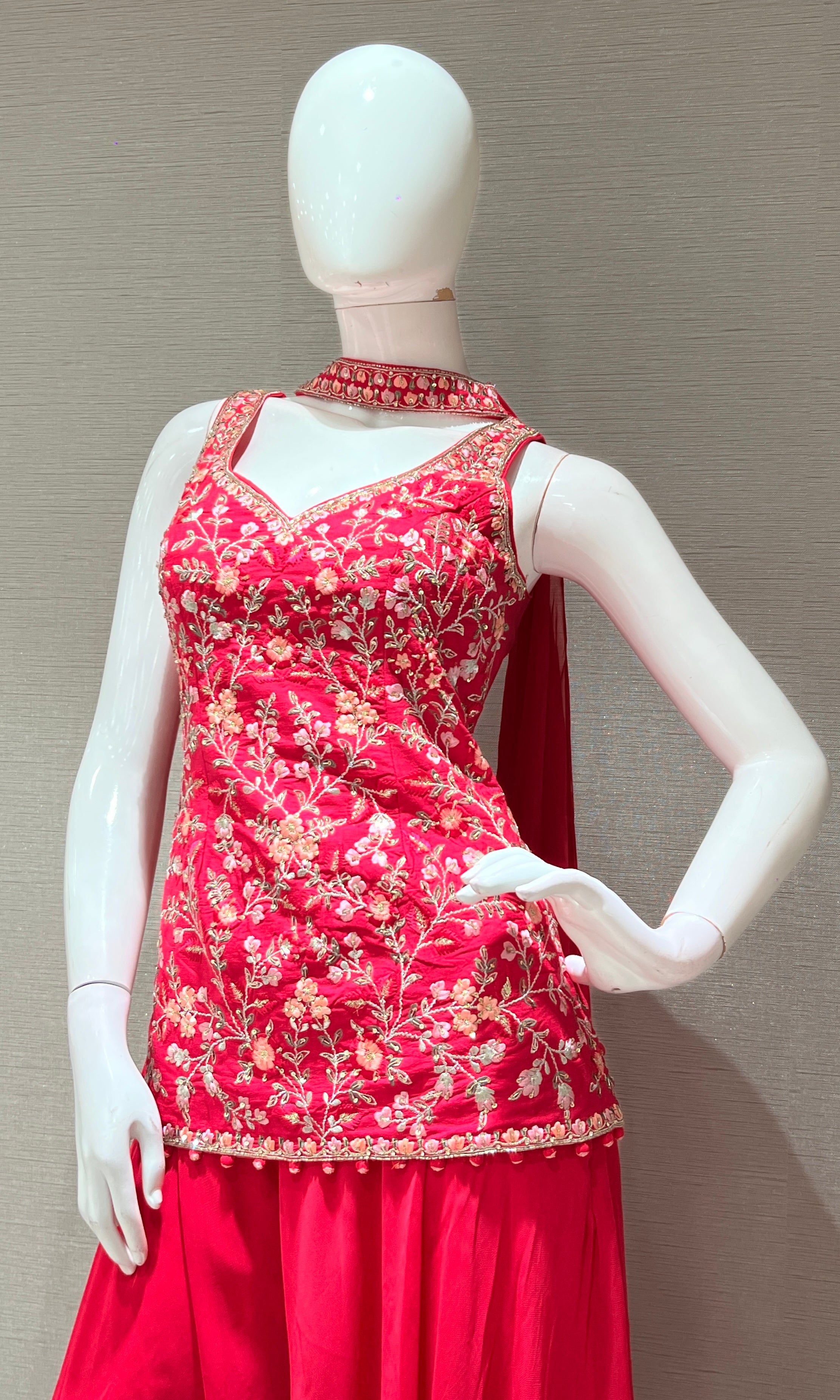 Pink FLORAL palazzo SET