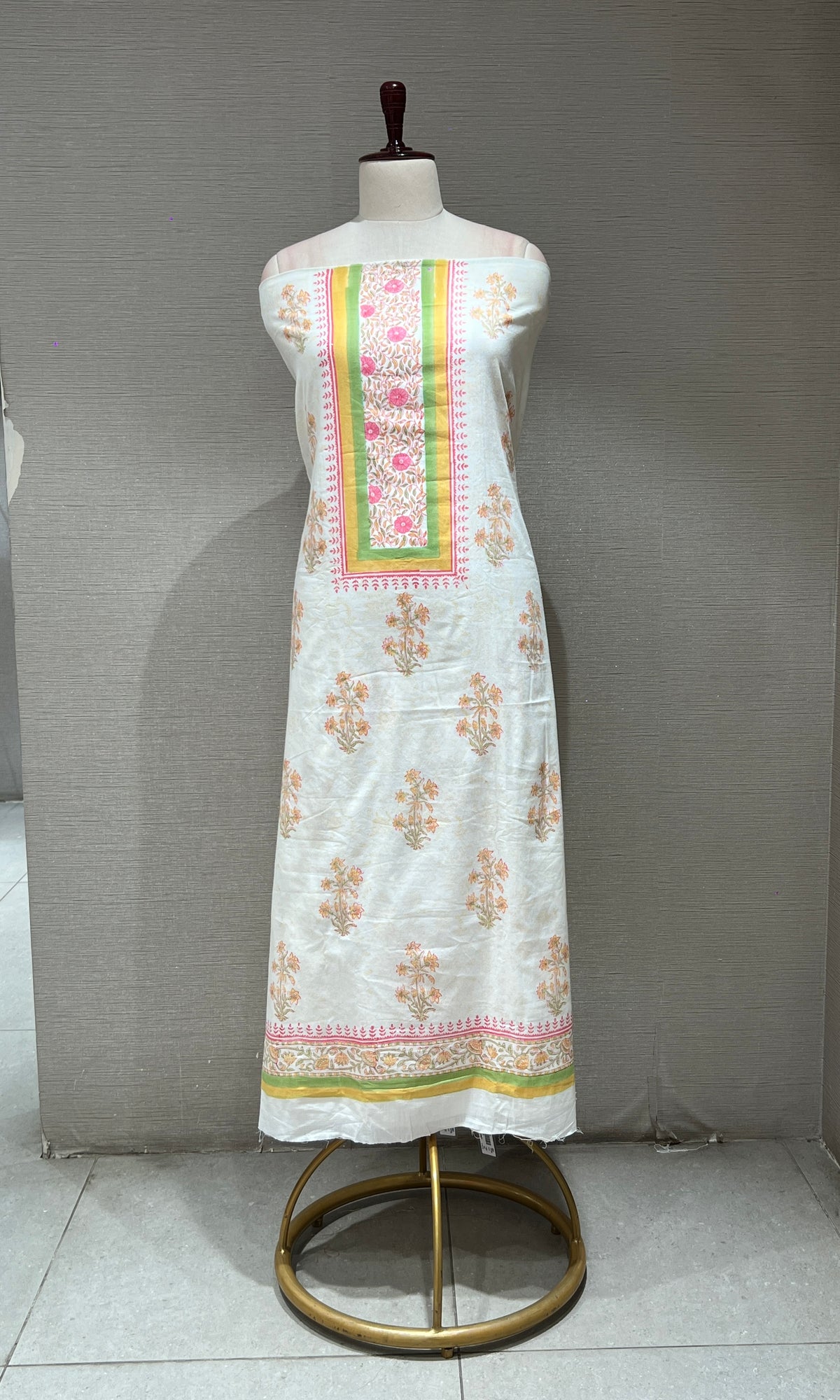 Yellow dress material