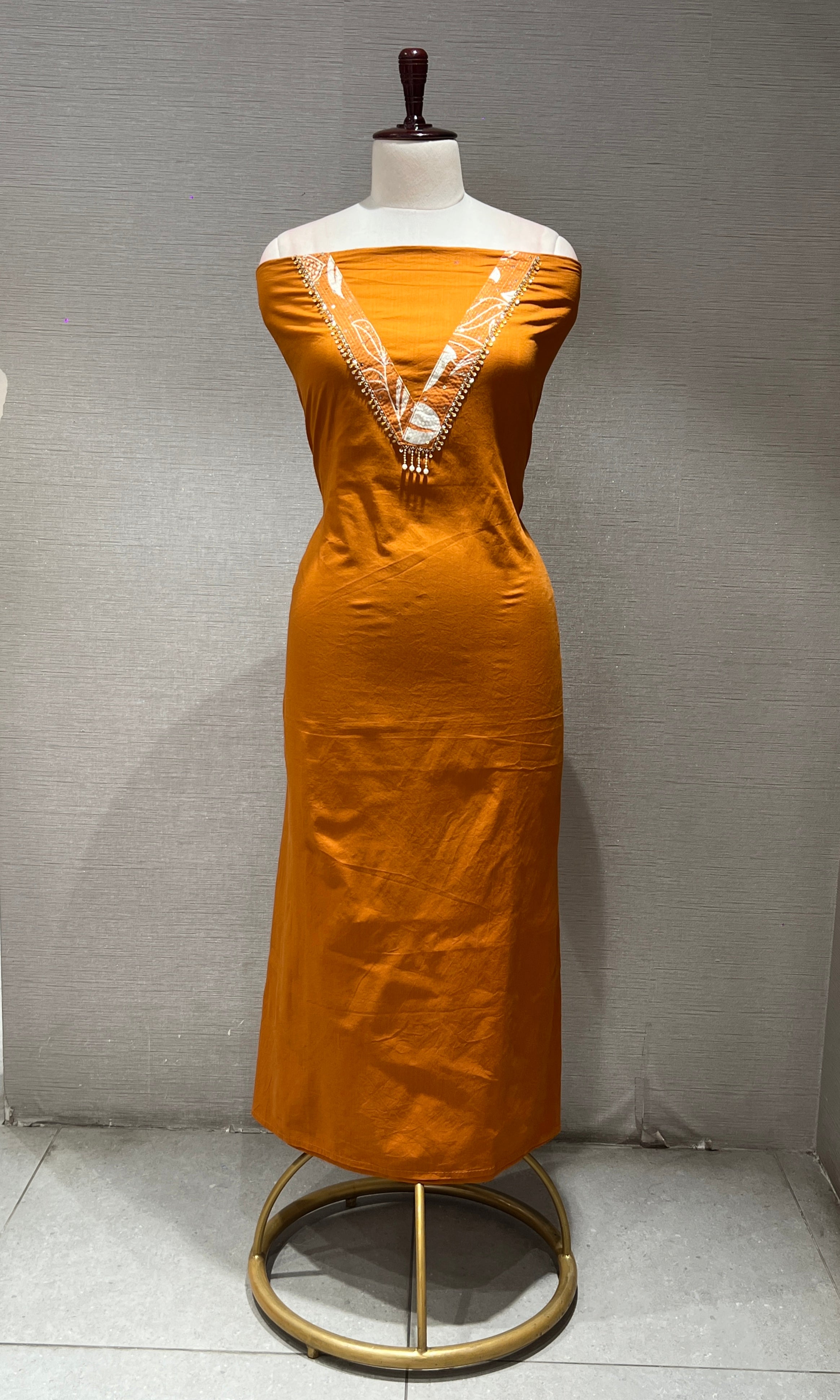 ORANGE dress material