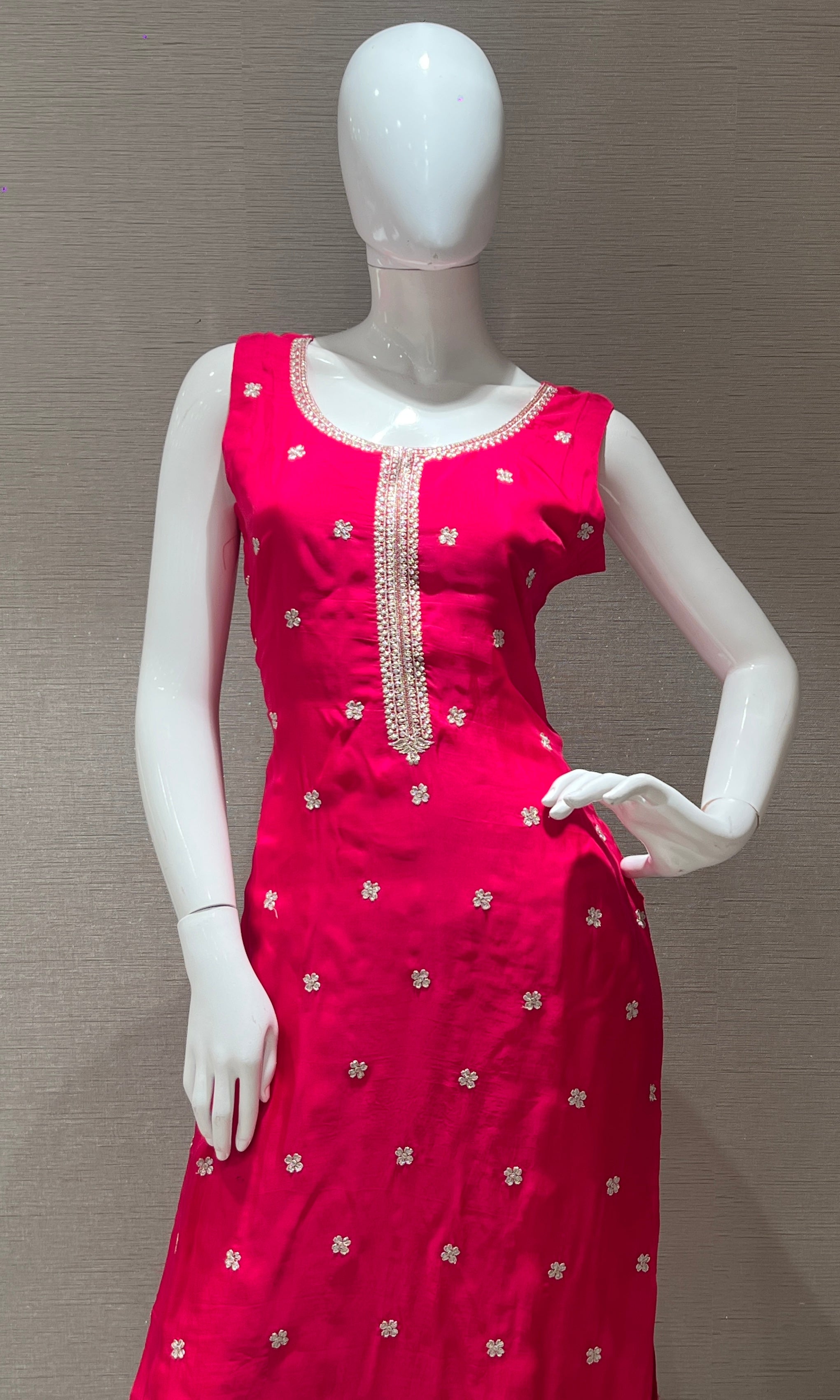 Pink Embroidered Kurta Set