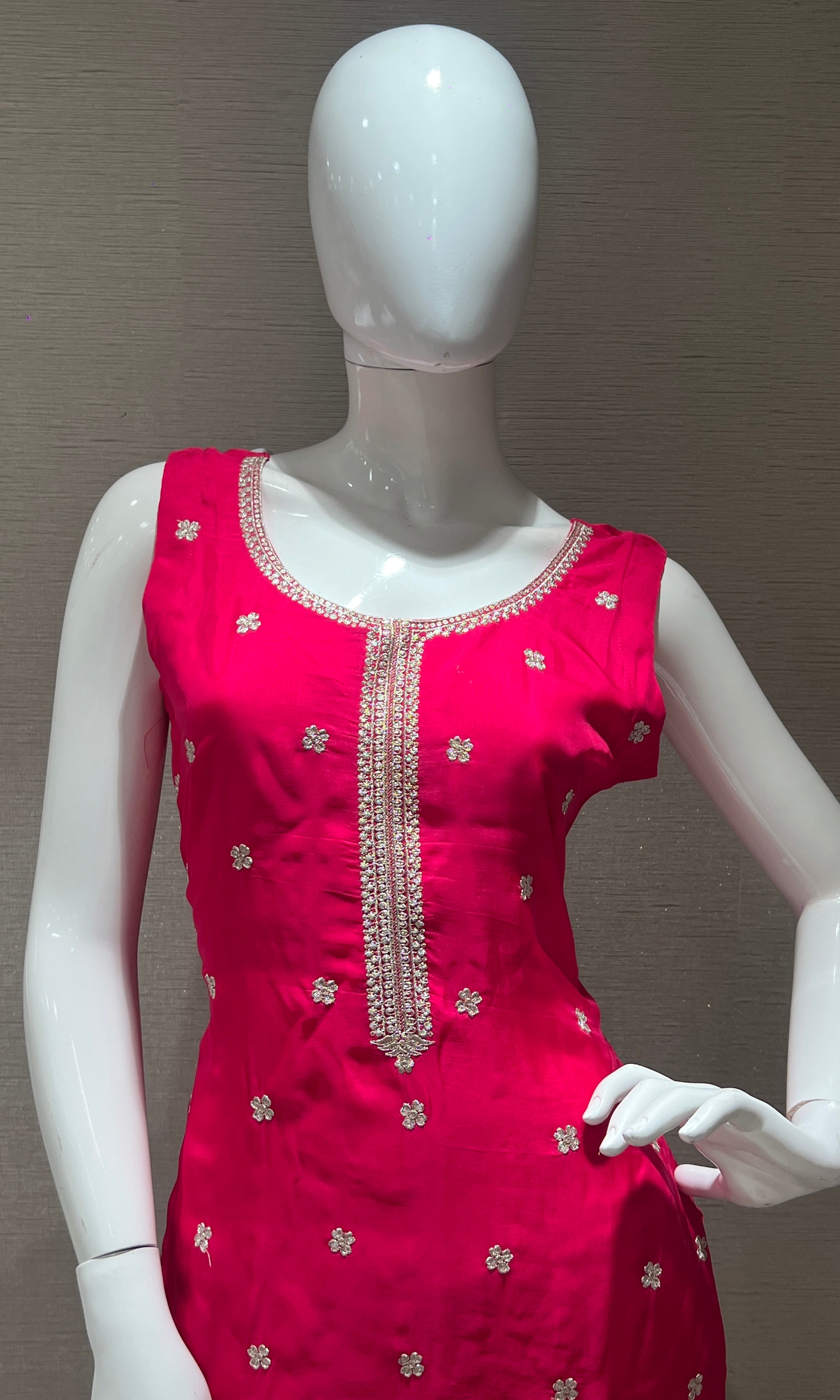 Pink Embroidered Kurta Set