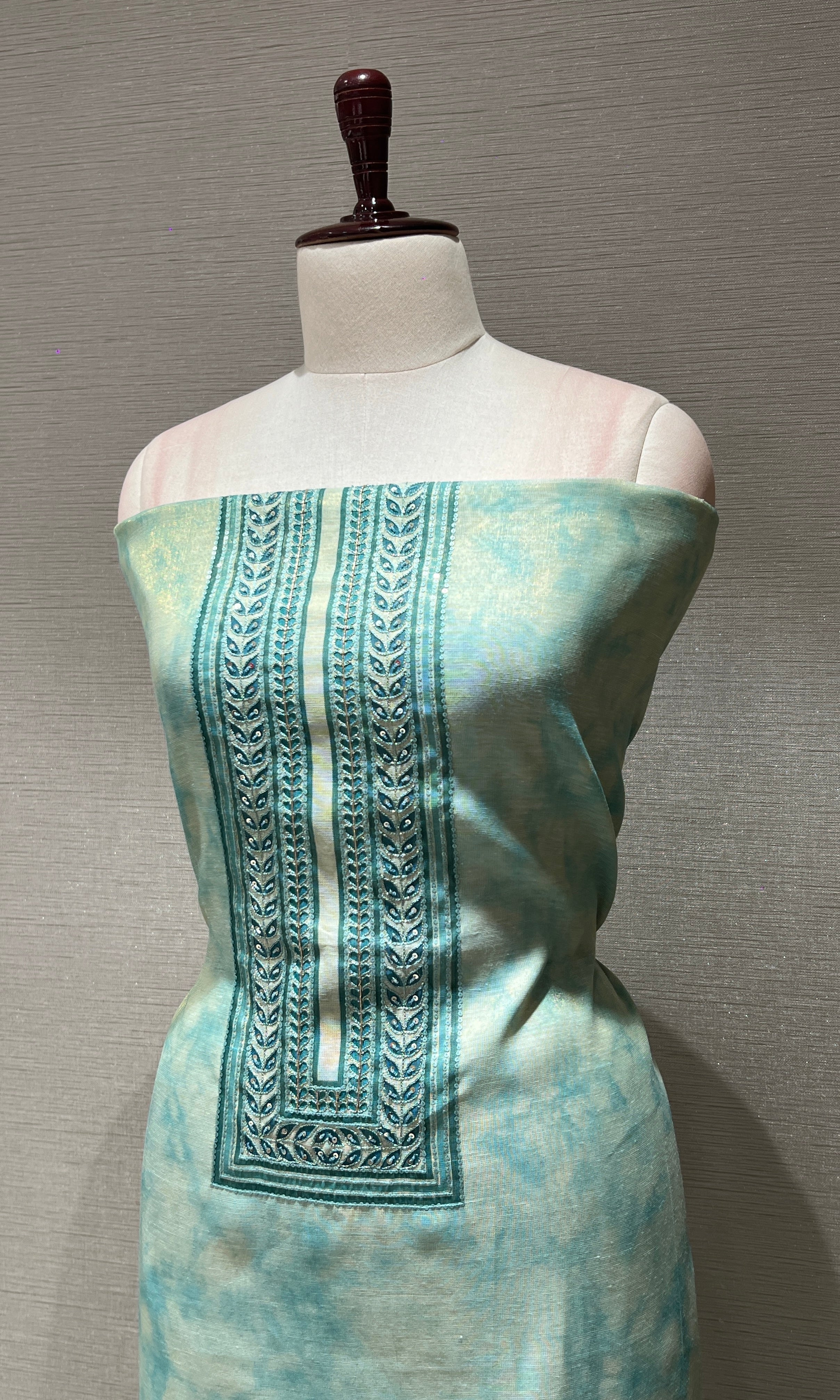 Light blue dress material