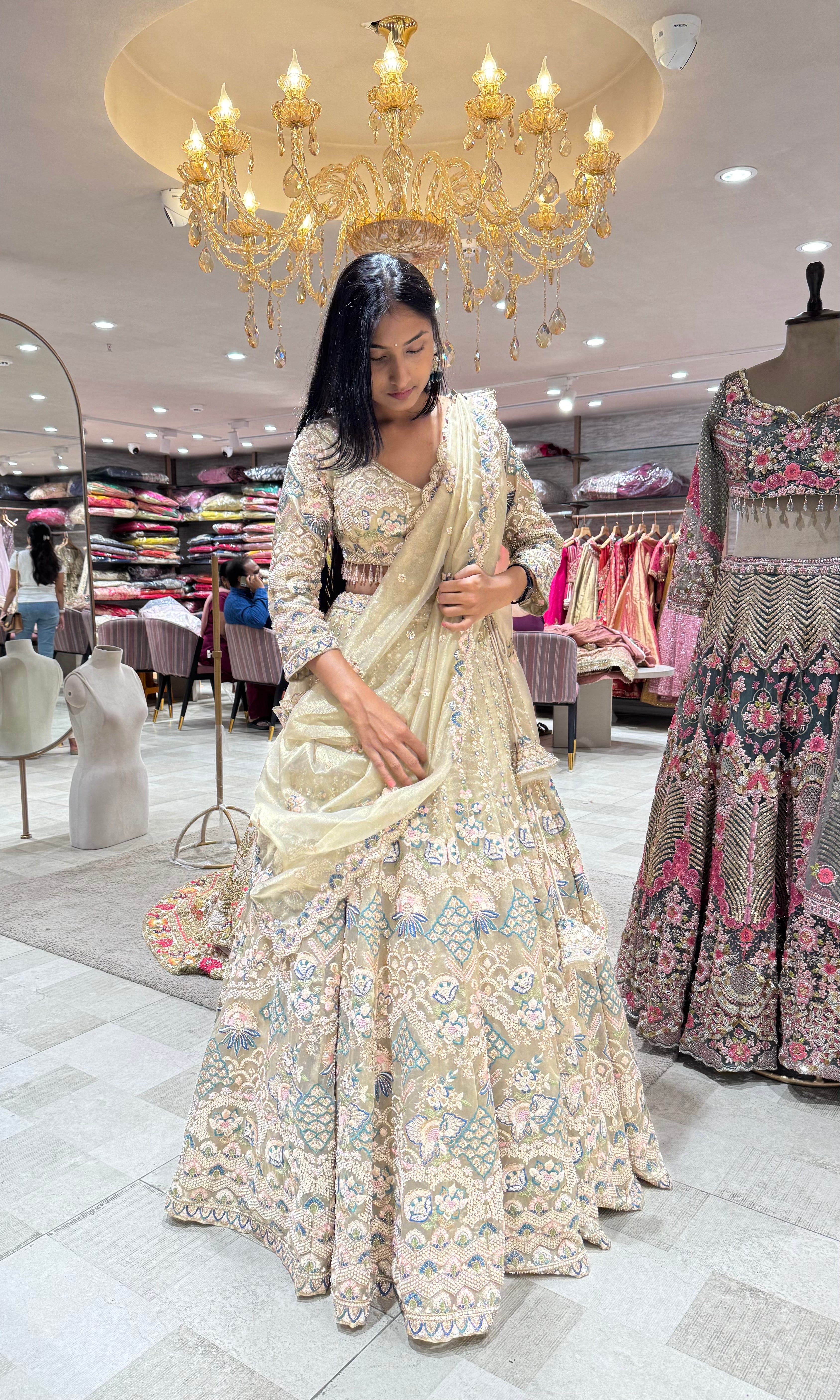 Royal Gold Embellished Bridal Lehenga