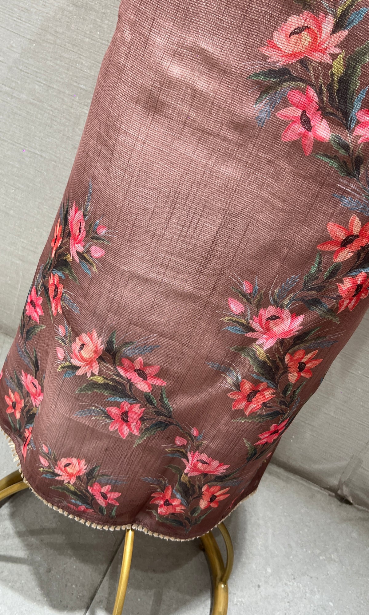 Brown dress material