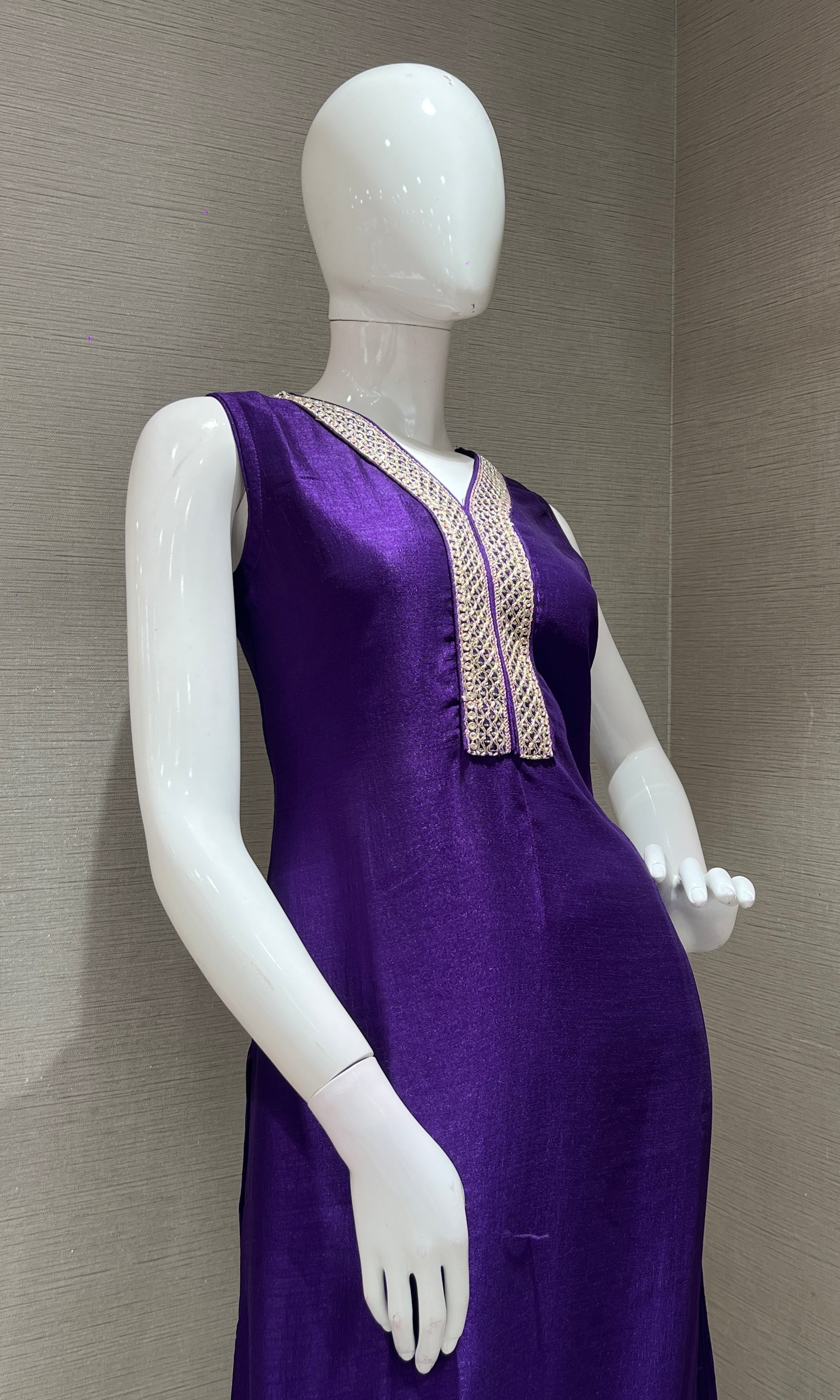 Purple kurta set
