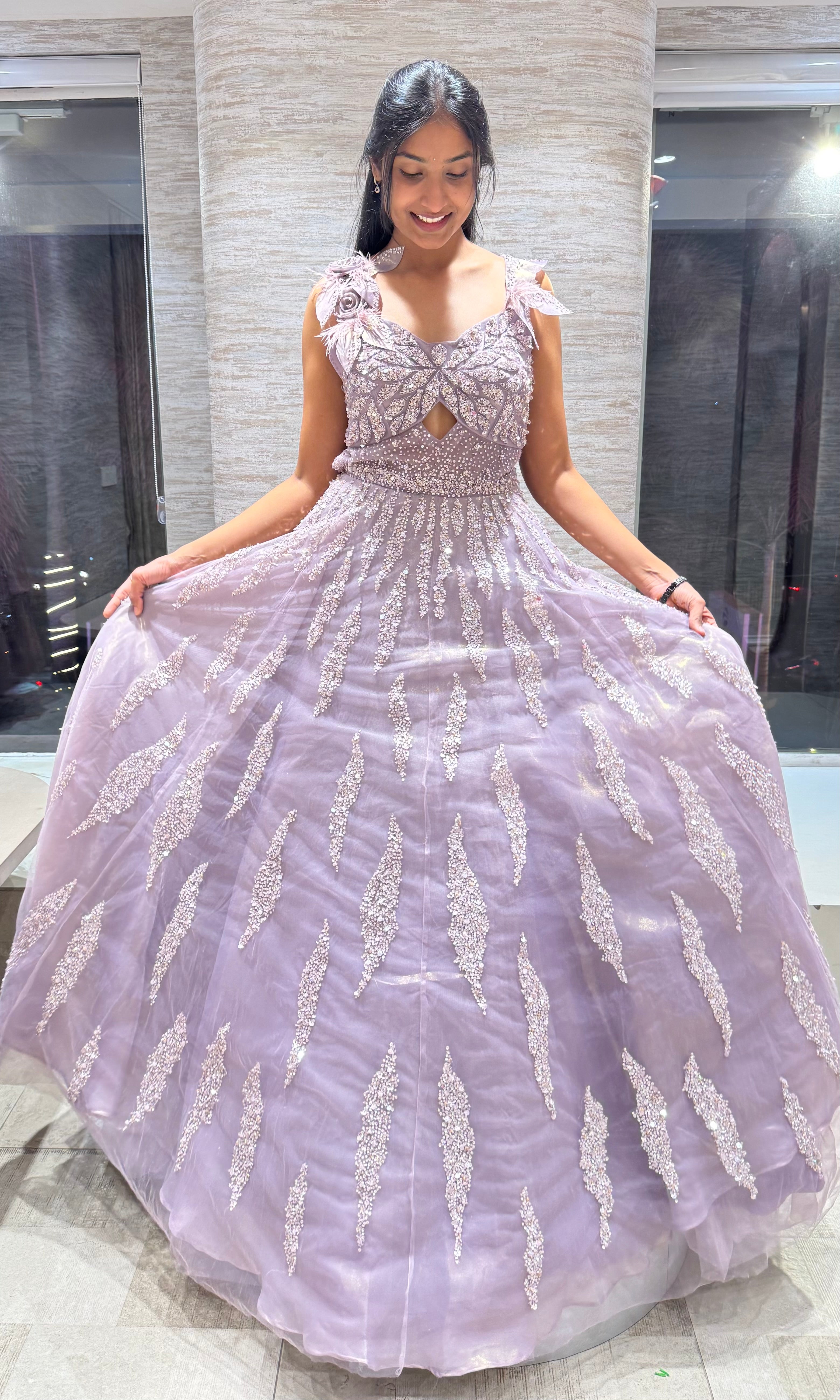 Lilac Embellished Gown