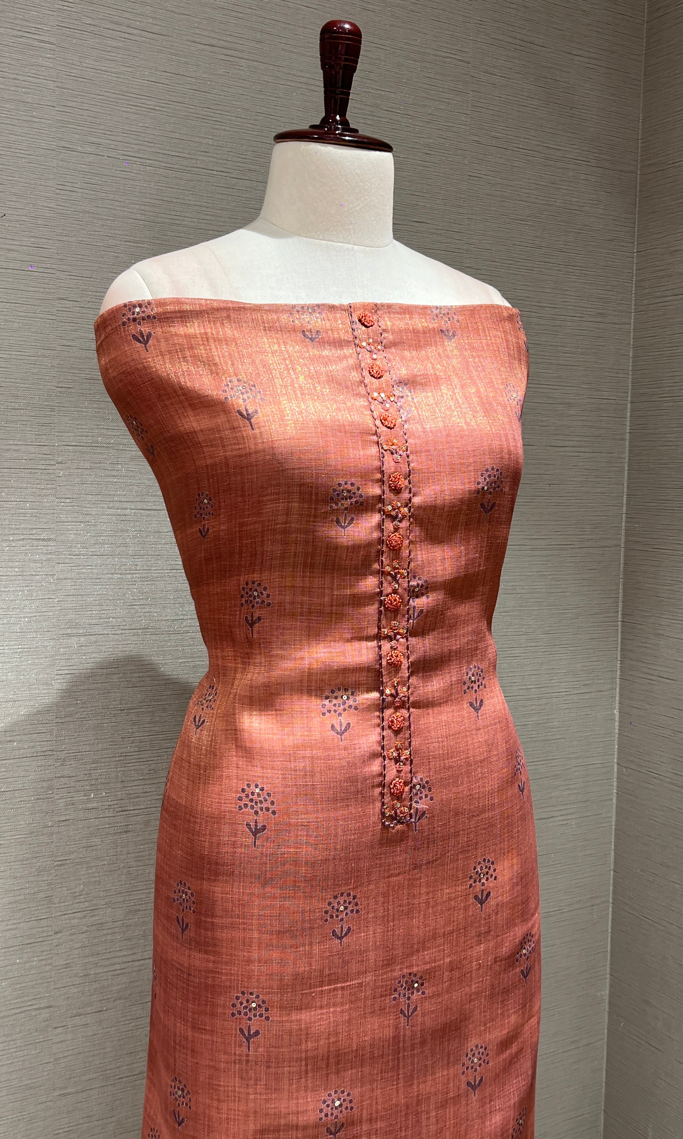 Rust dress material