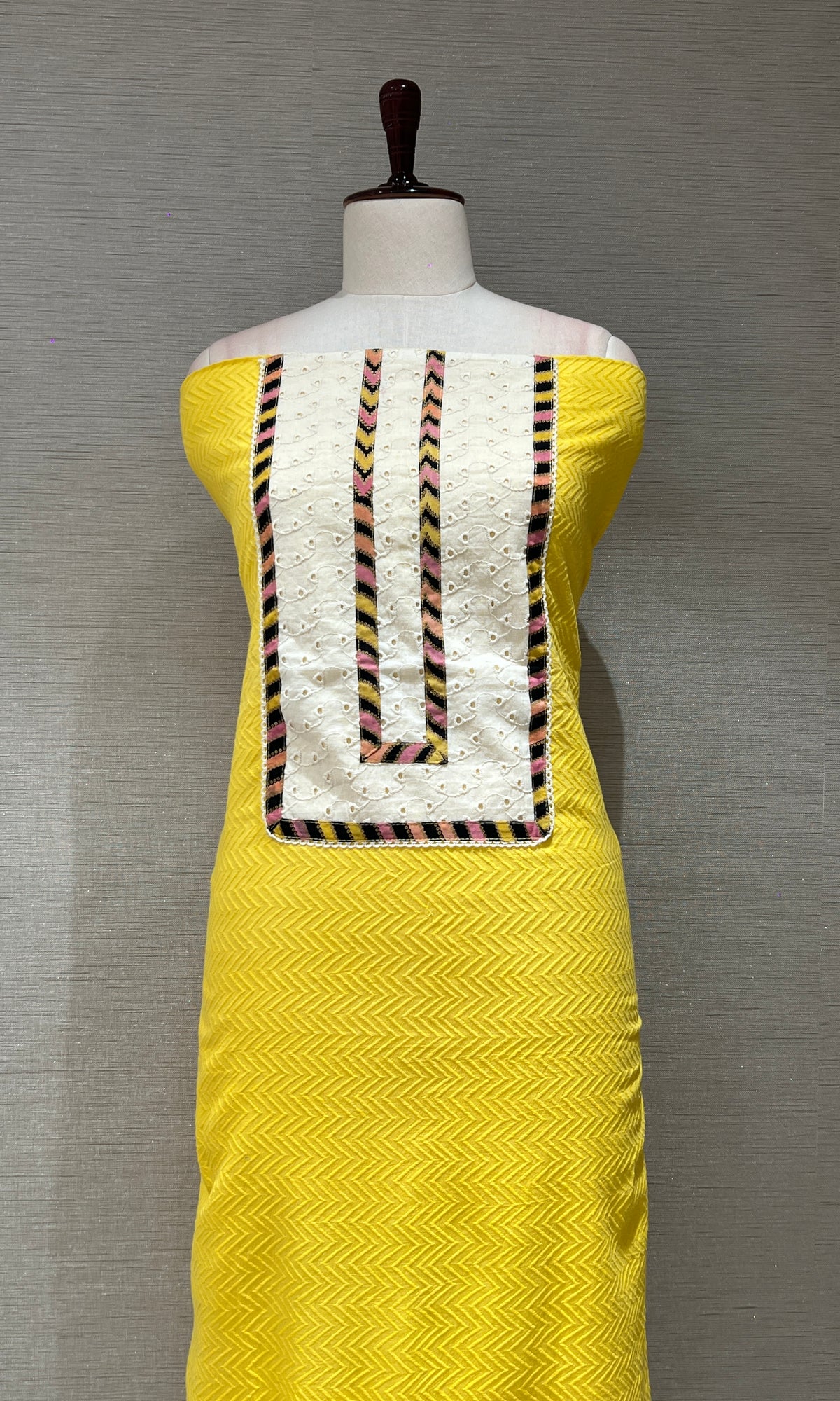 Yellow dress material