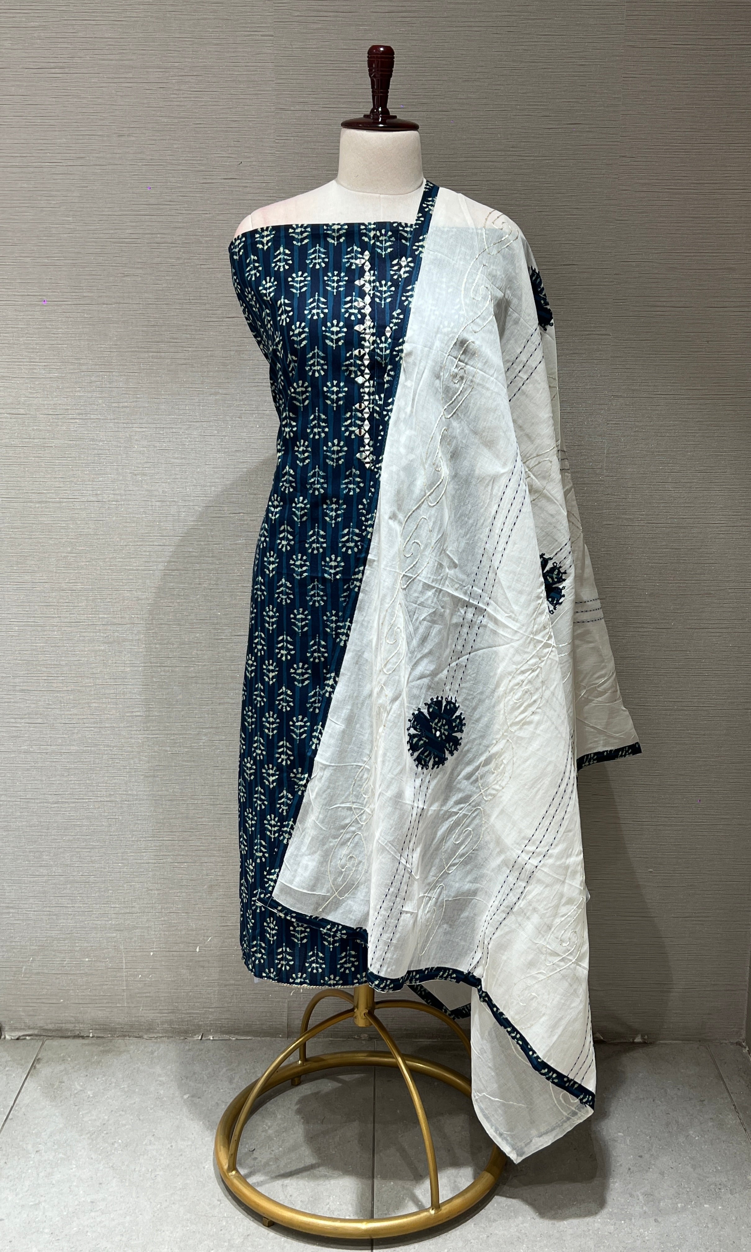 Navya blue dress material