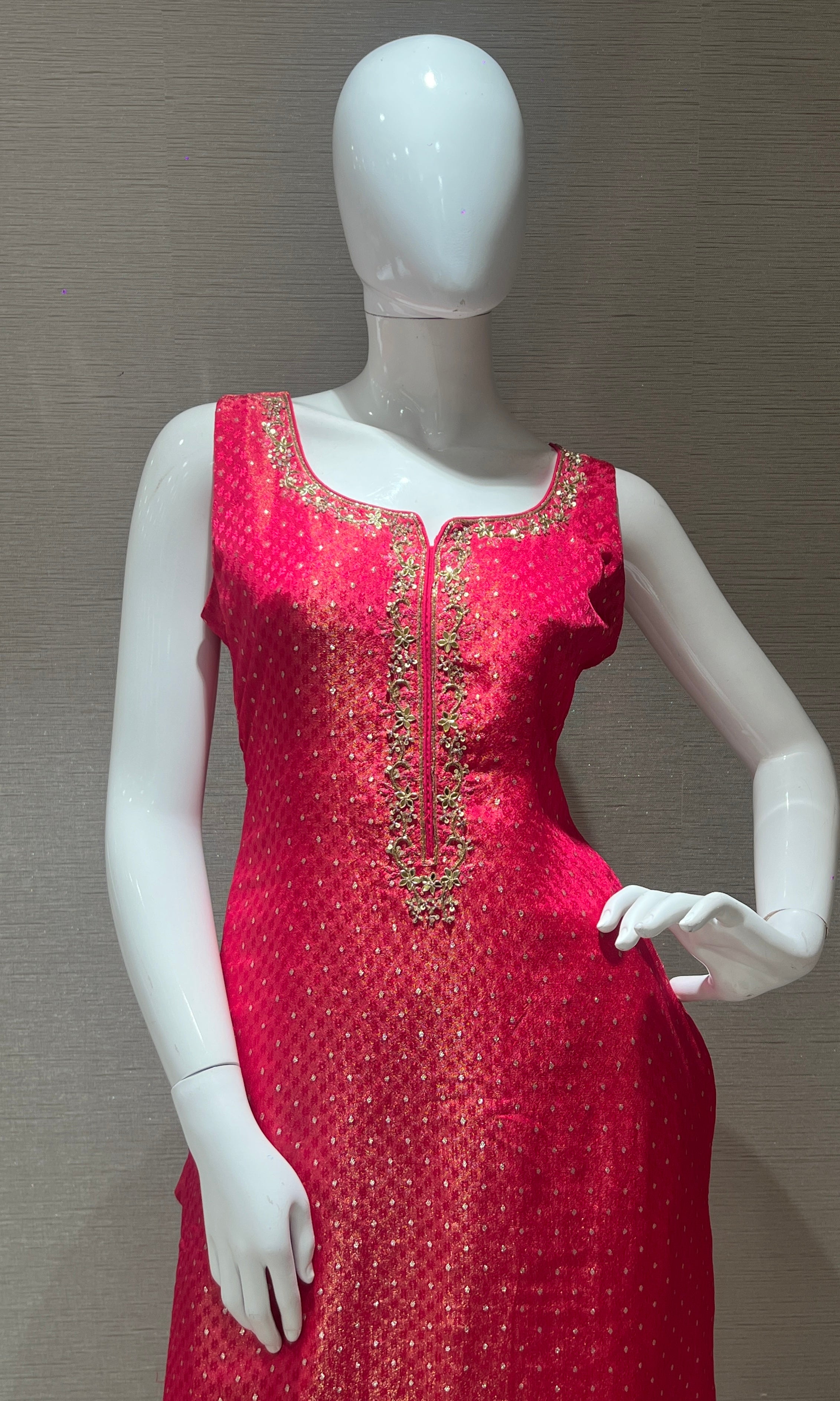 Pink Embroidered Kurta Set with Dupatta