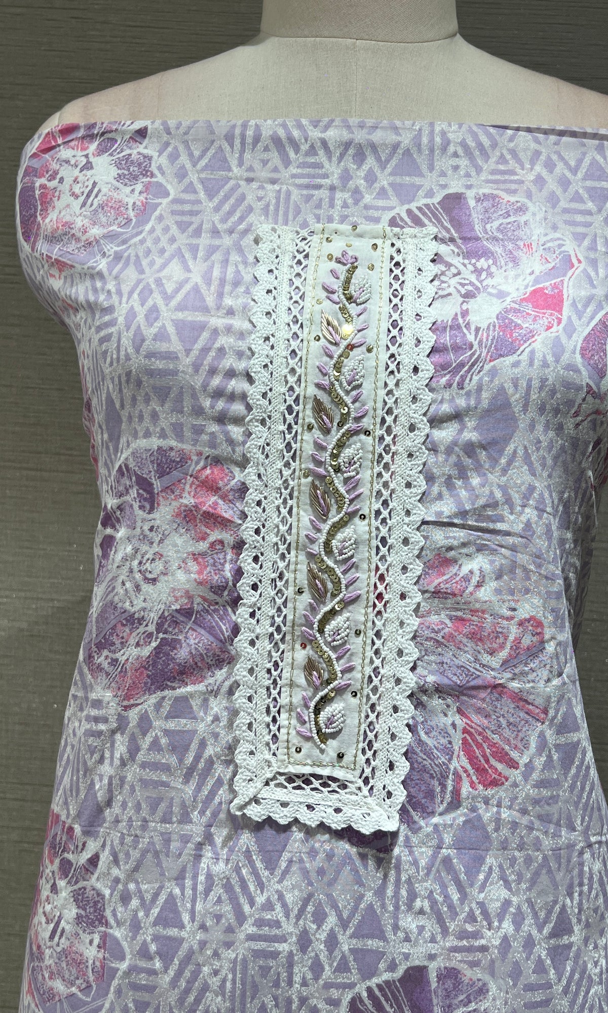 Purple dress material