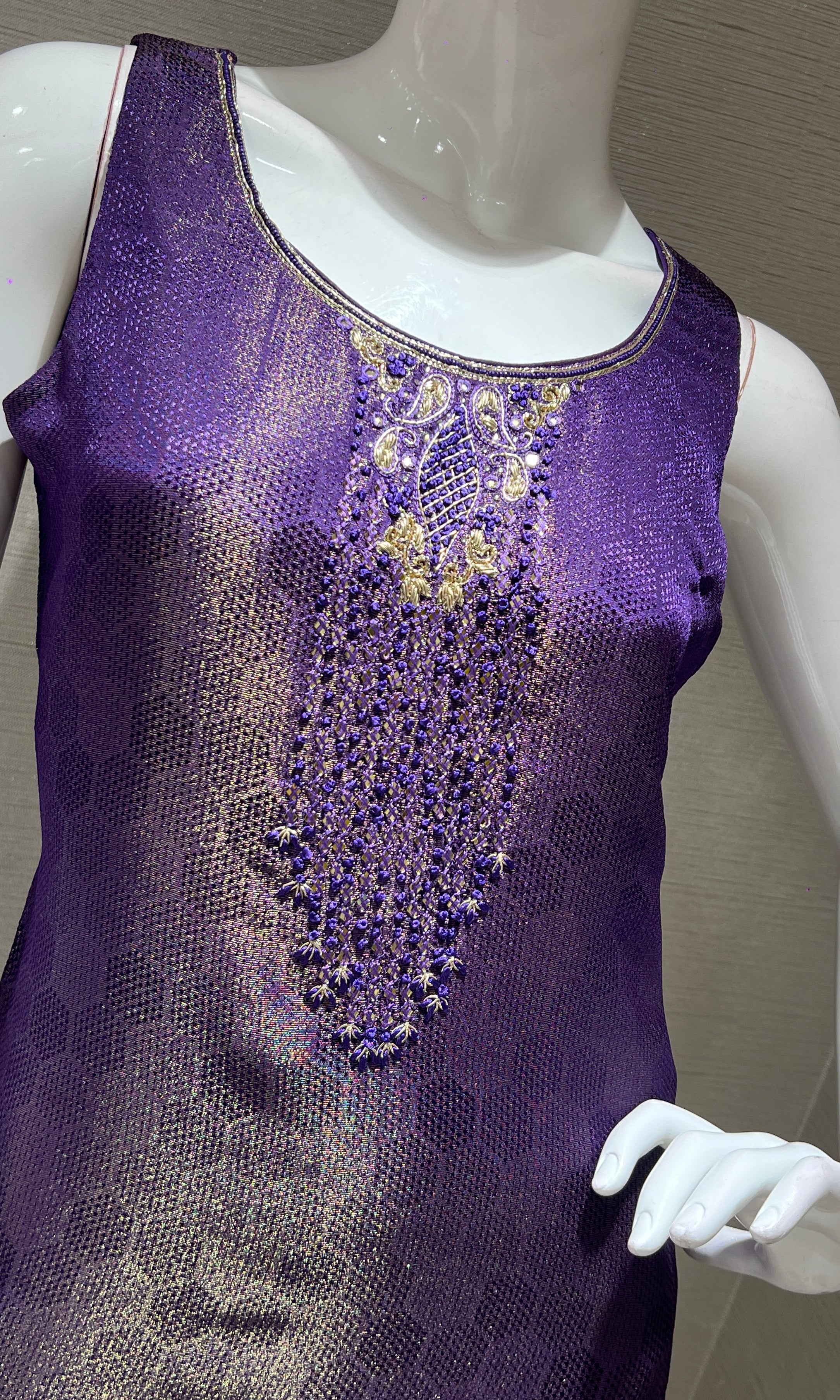 Purple Embroidered Kurta Set