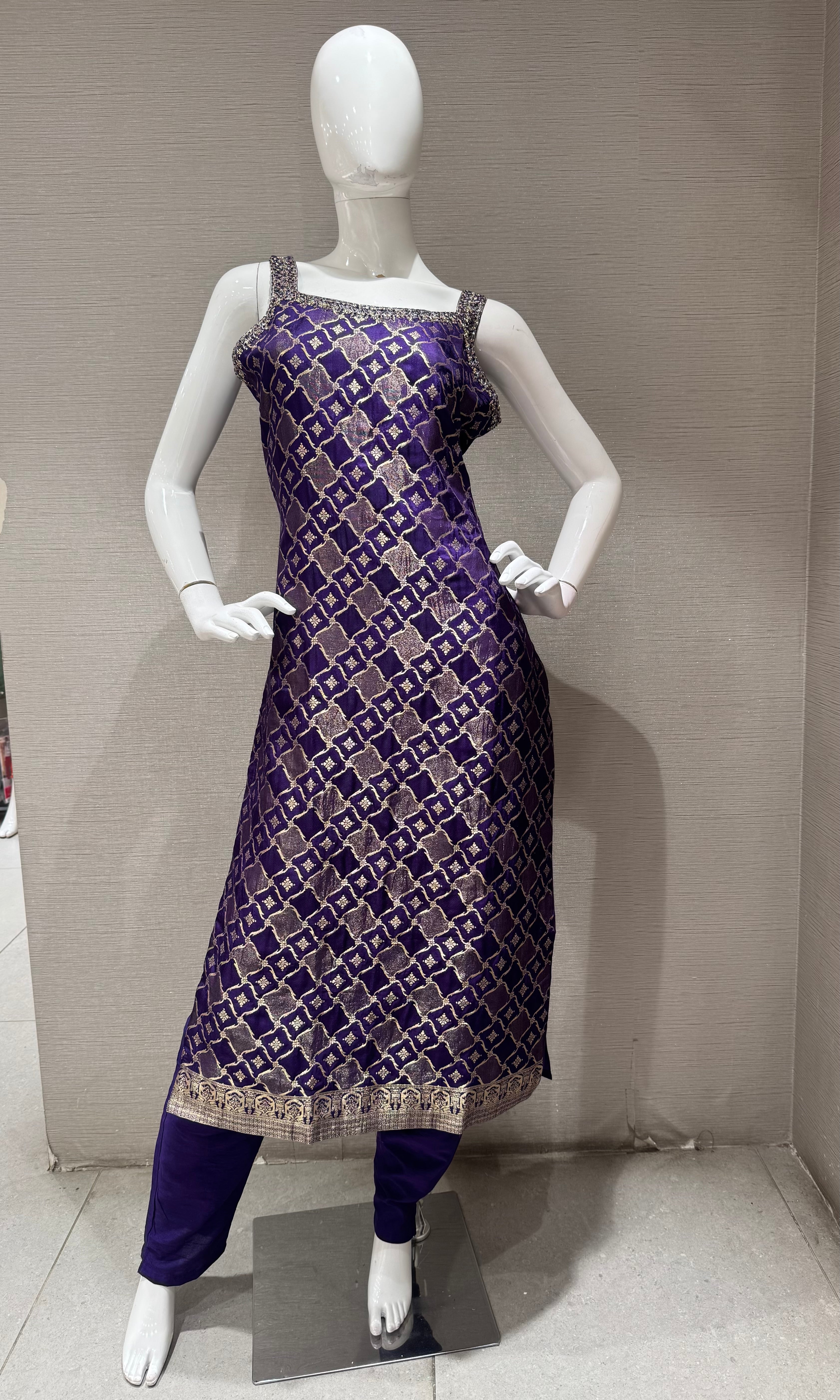 Royal Purple Banarasi Salwar Kurta Set
