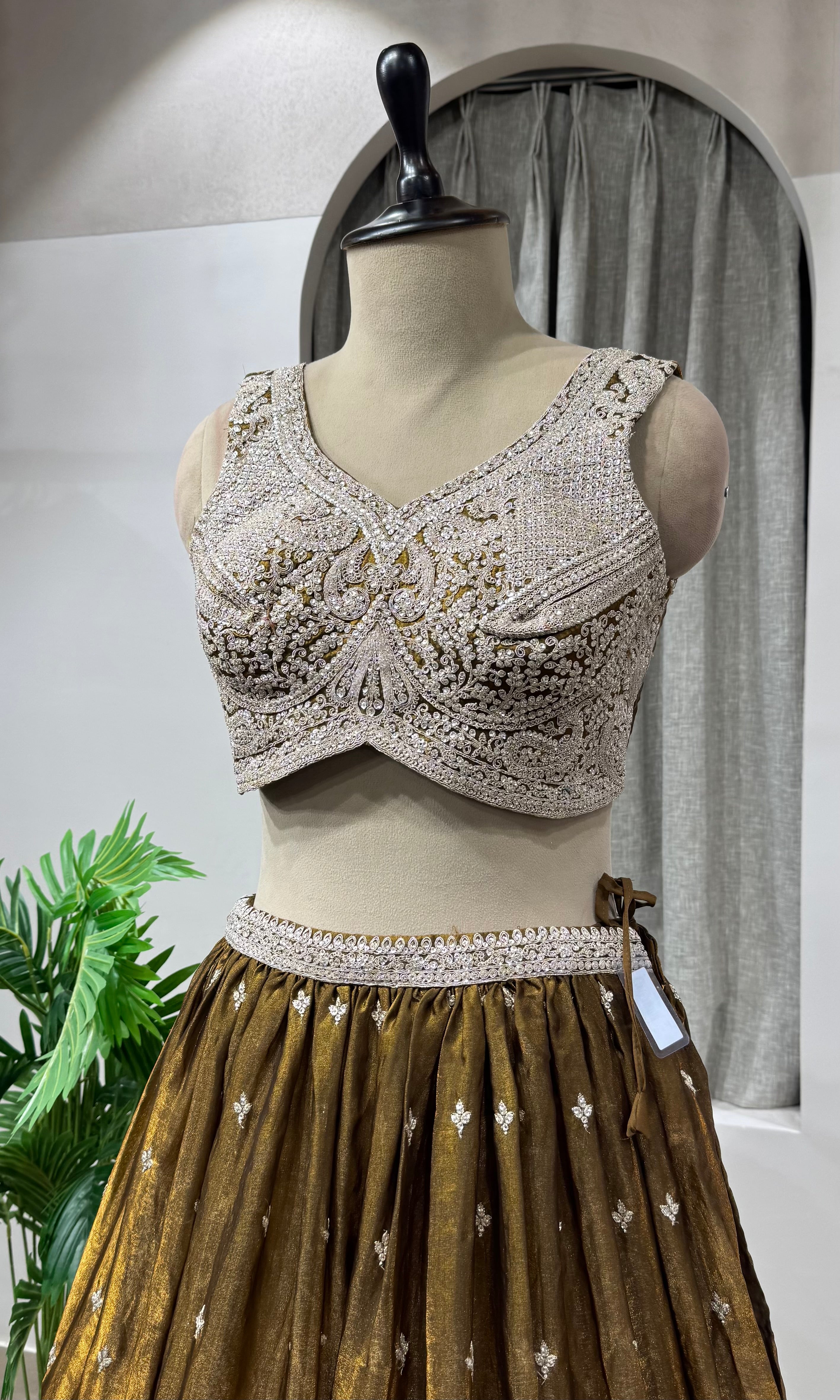 Honey Cosmo Cutdana Embroidered Lehenga Set