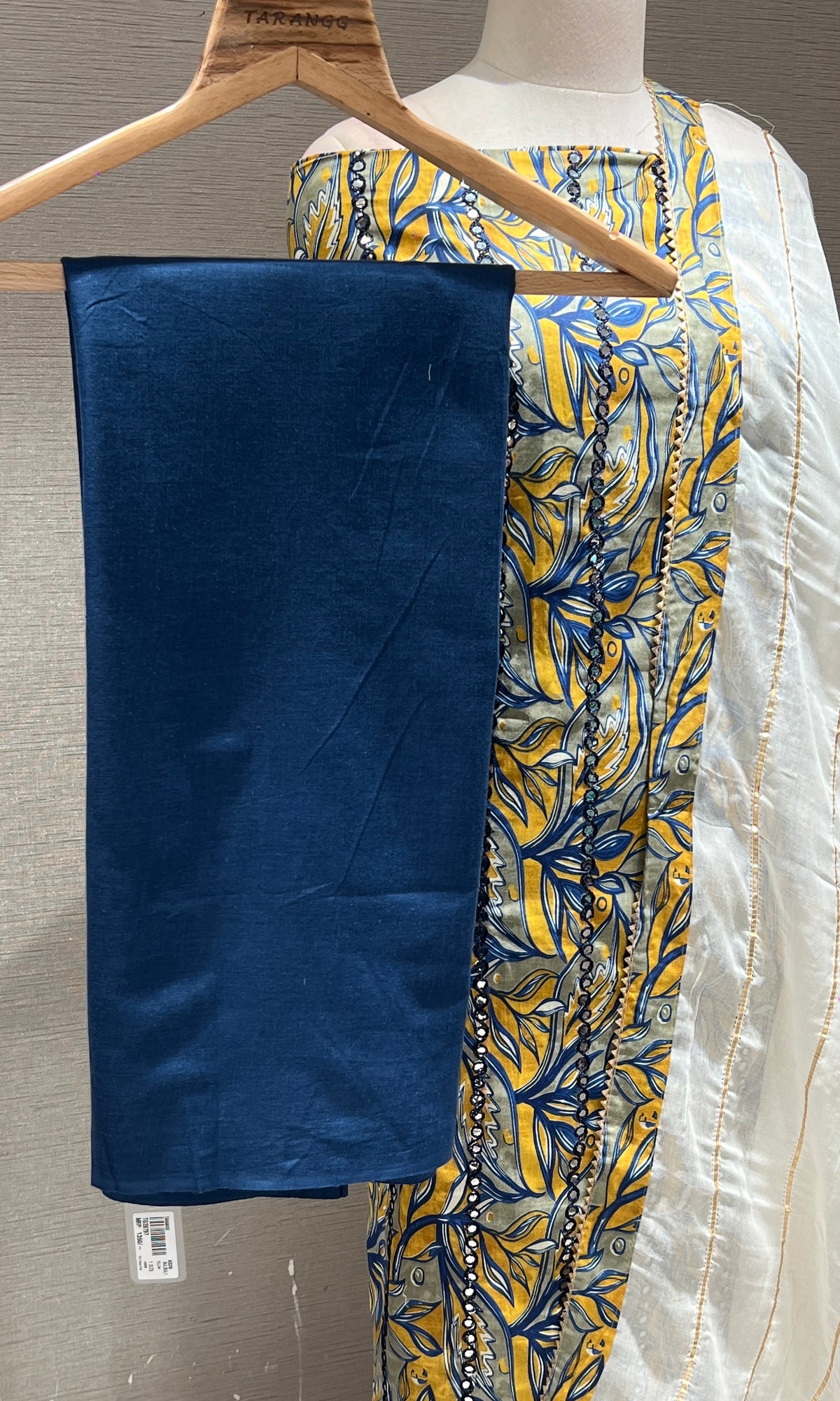 Yellow dress material