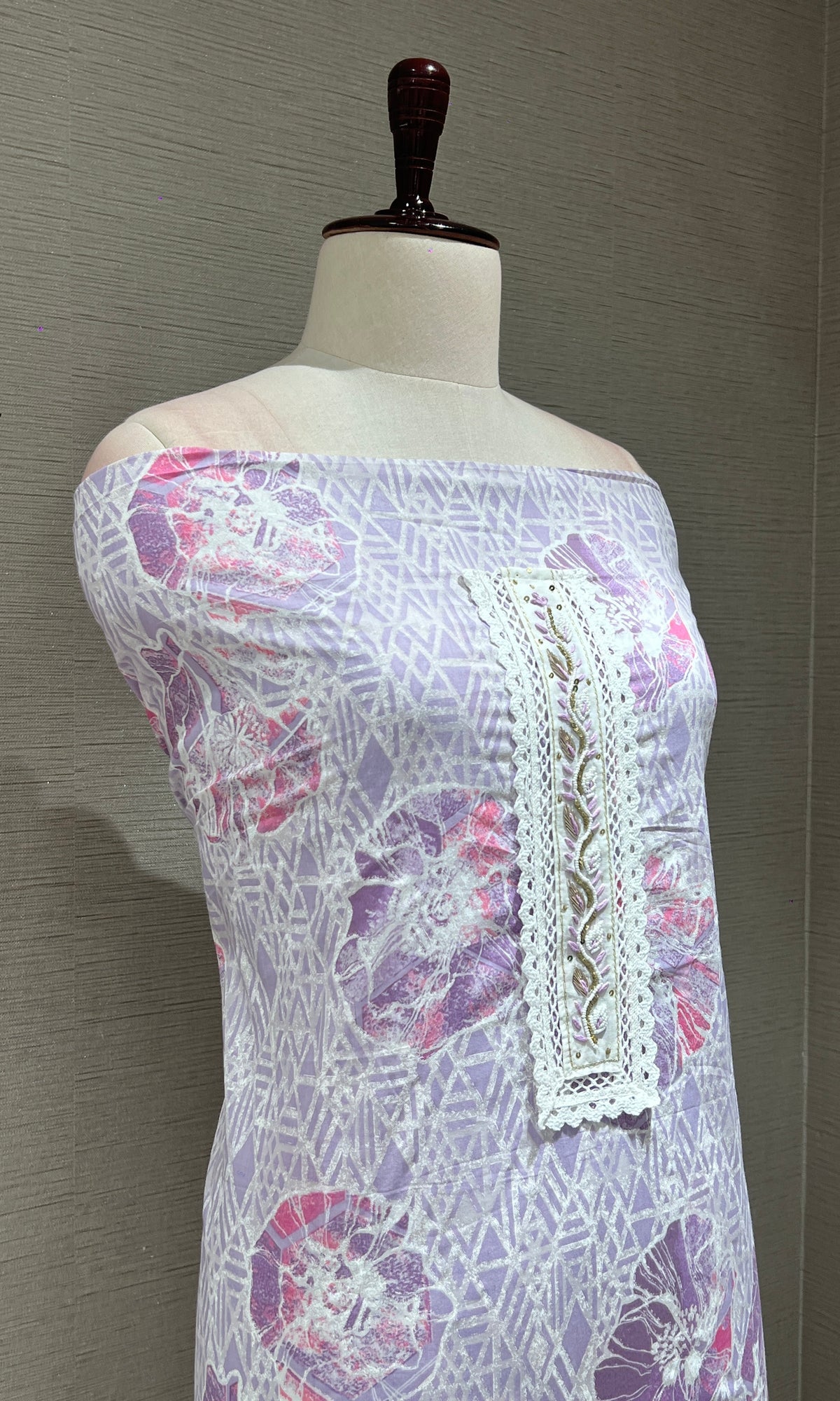 Purple dress material