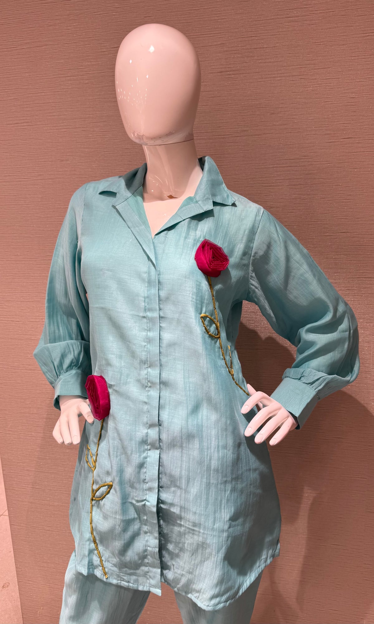 Blue Rose Floral cord set