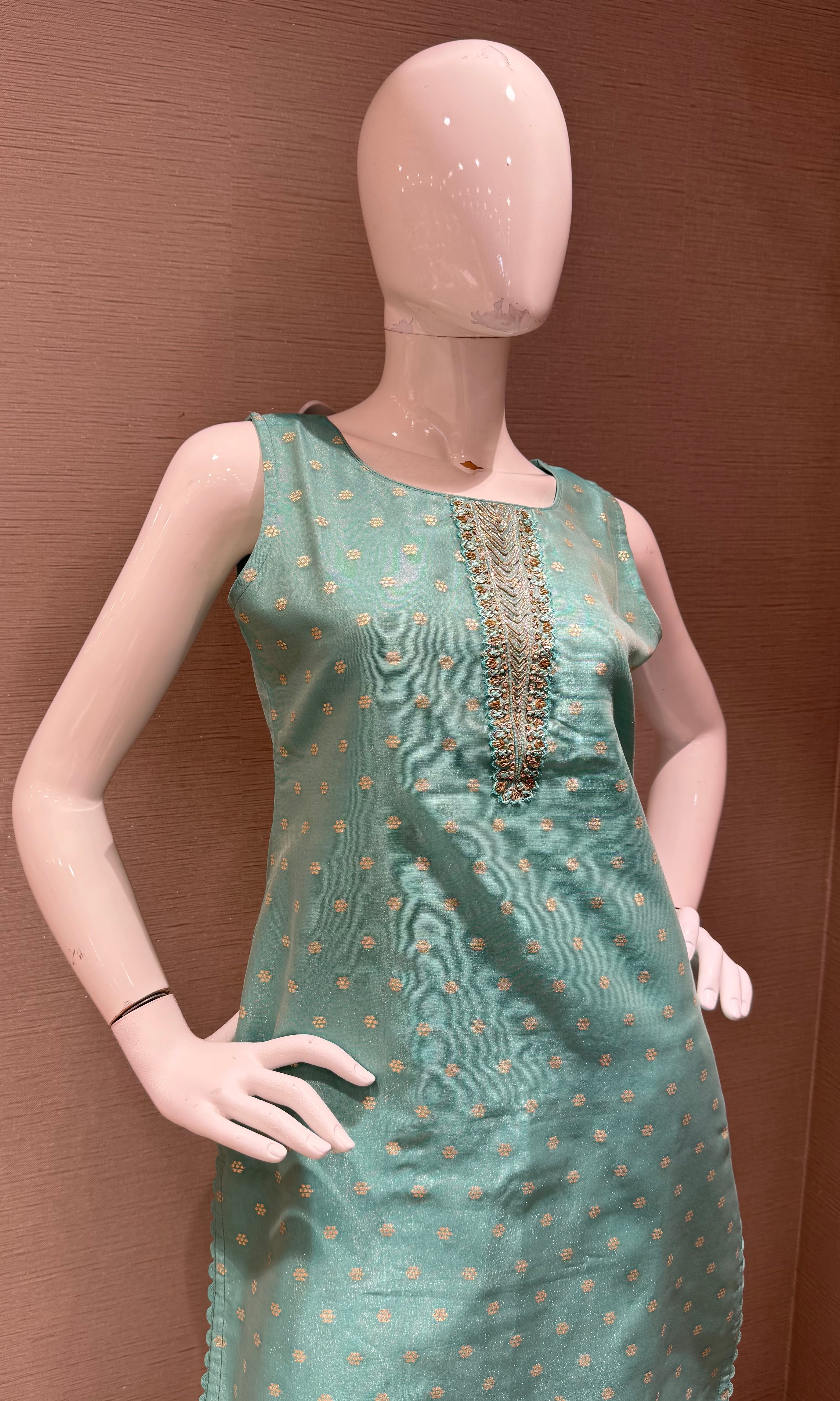 Sea Green Embroidered Salwar Kurta Set