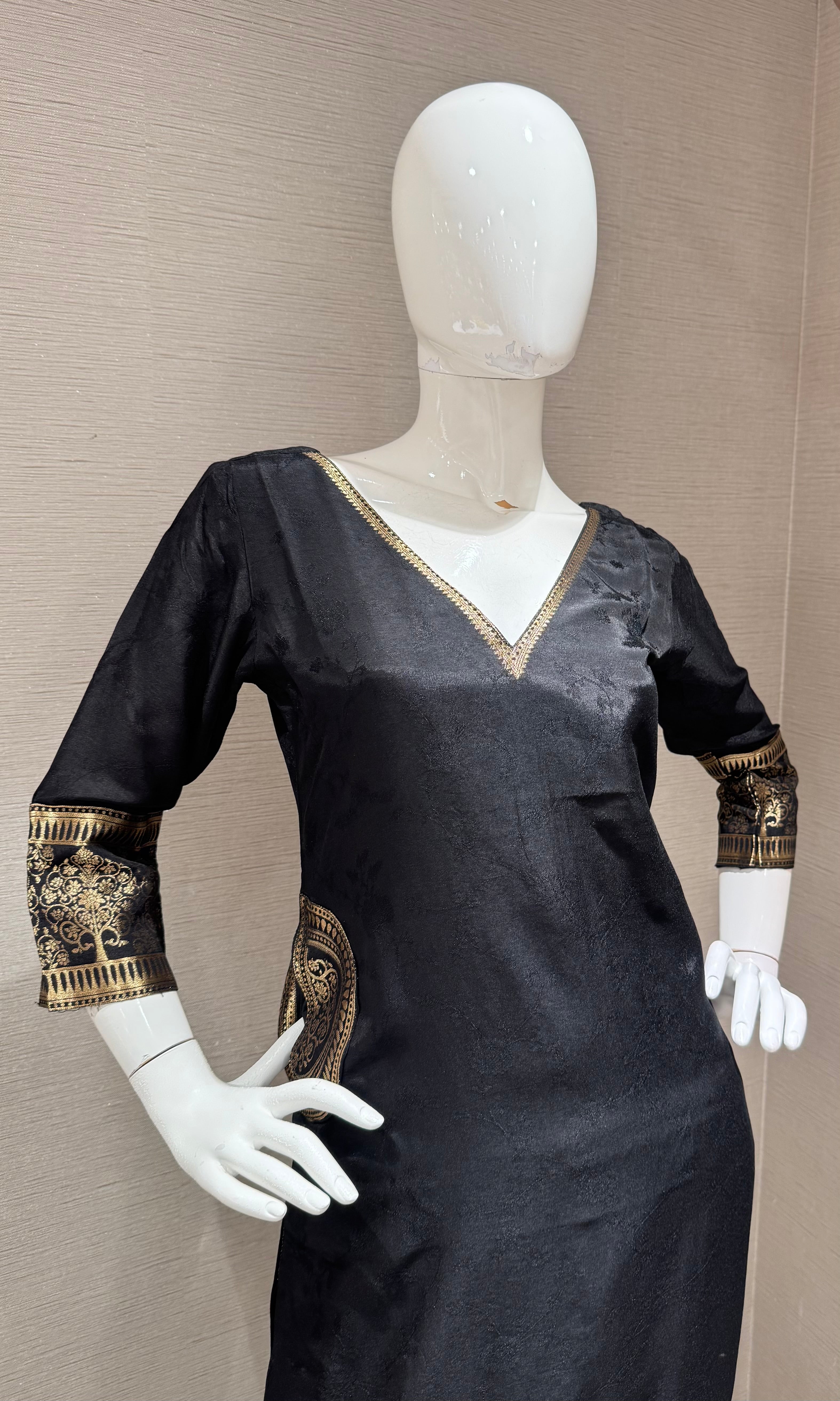 Classic Black & Gold Salwar Kurta set