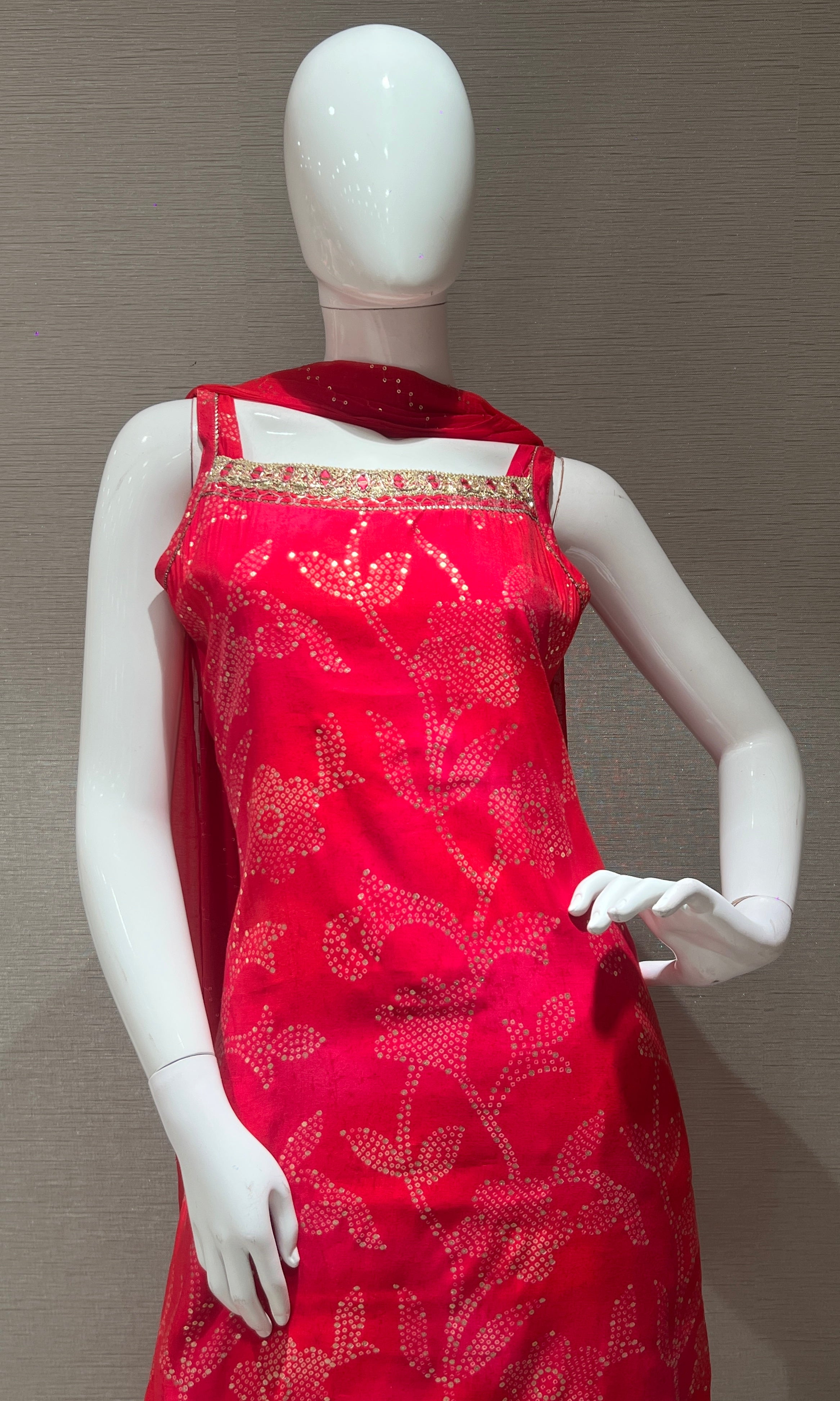 Pink FLORAL EMBROIDERED SHARARA SET