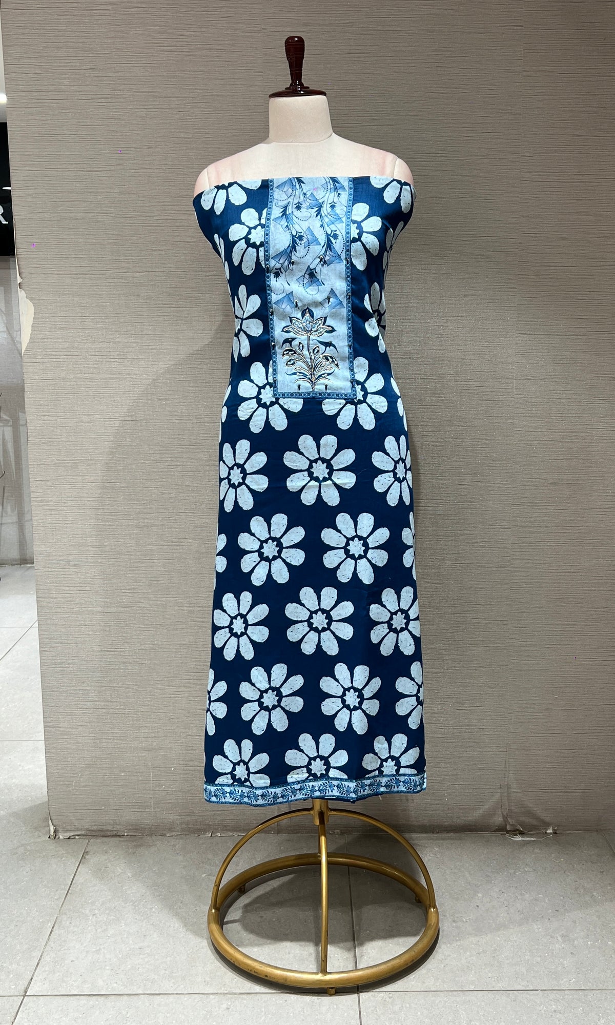 Blue dress material