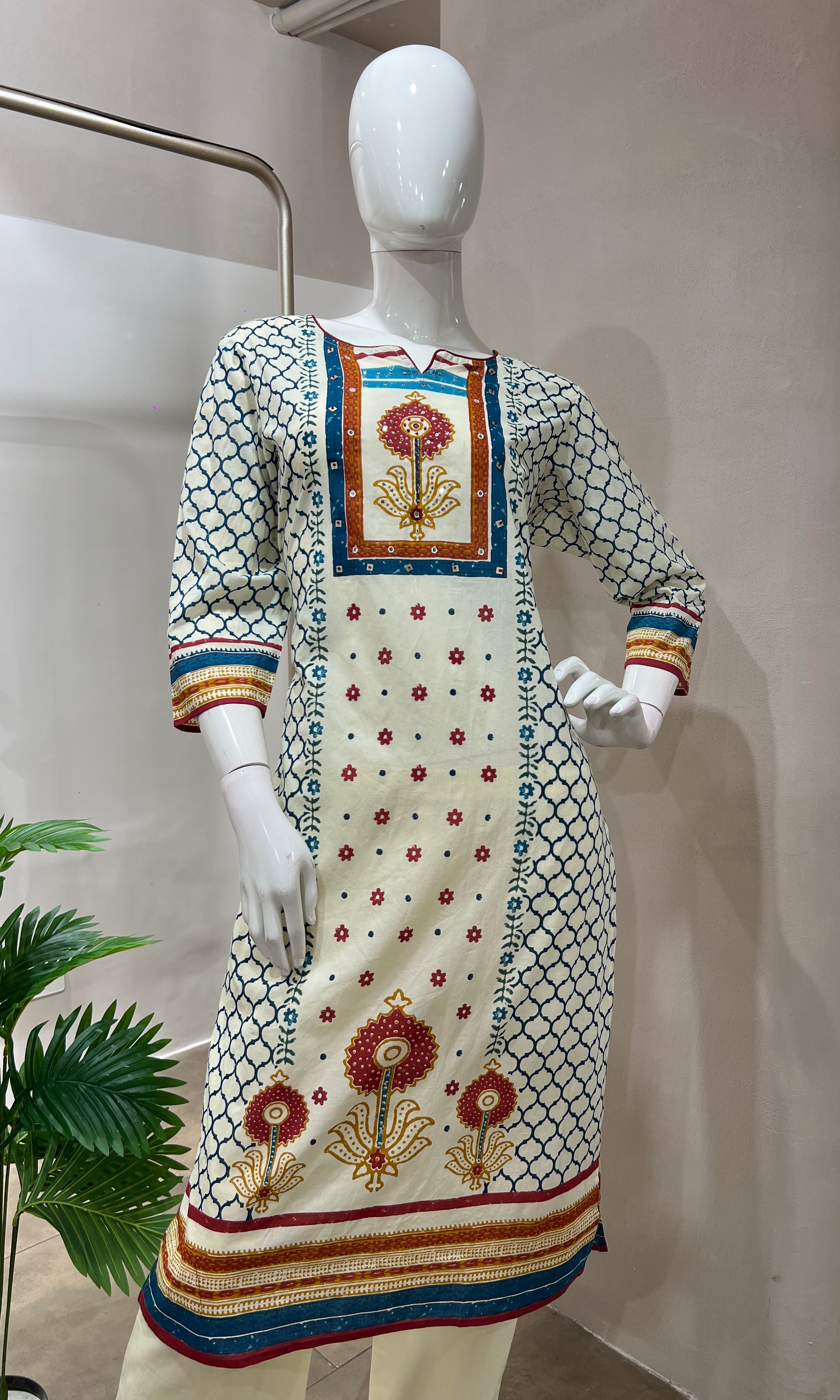 Blue EMBROIDERED kurta set