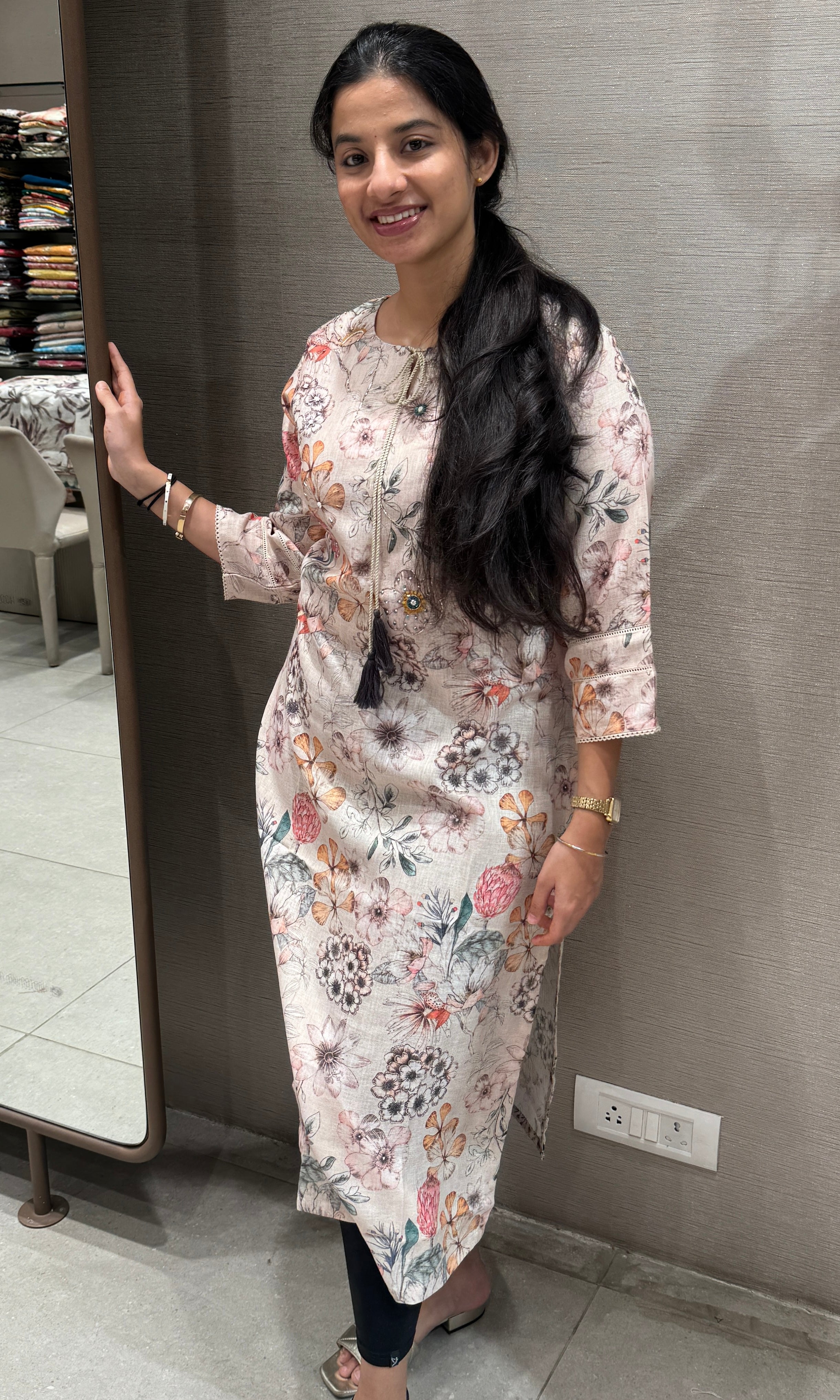 Light peach Kurti top 2222