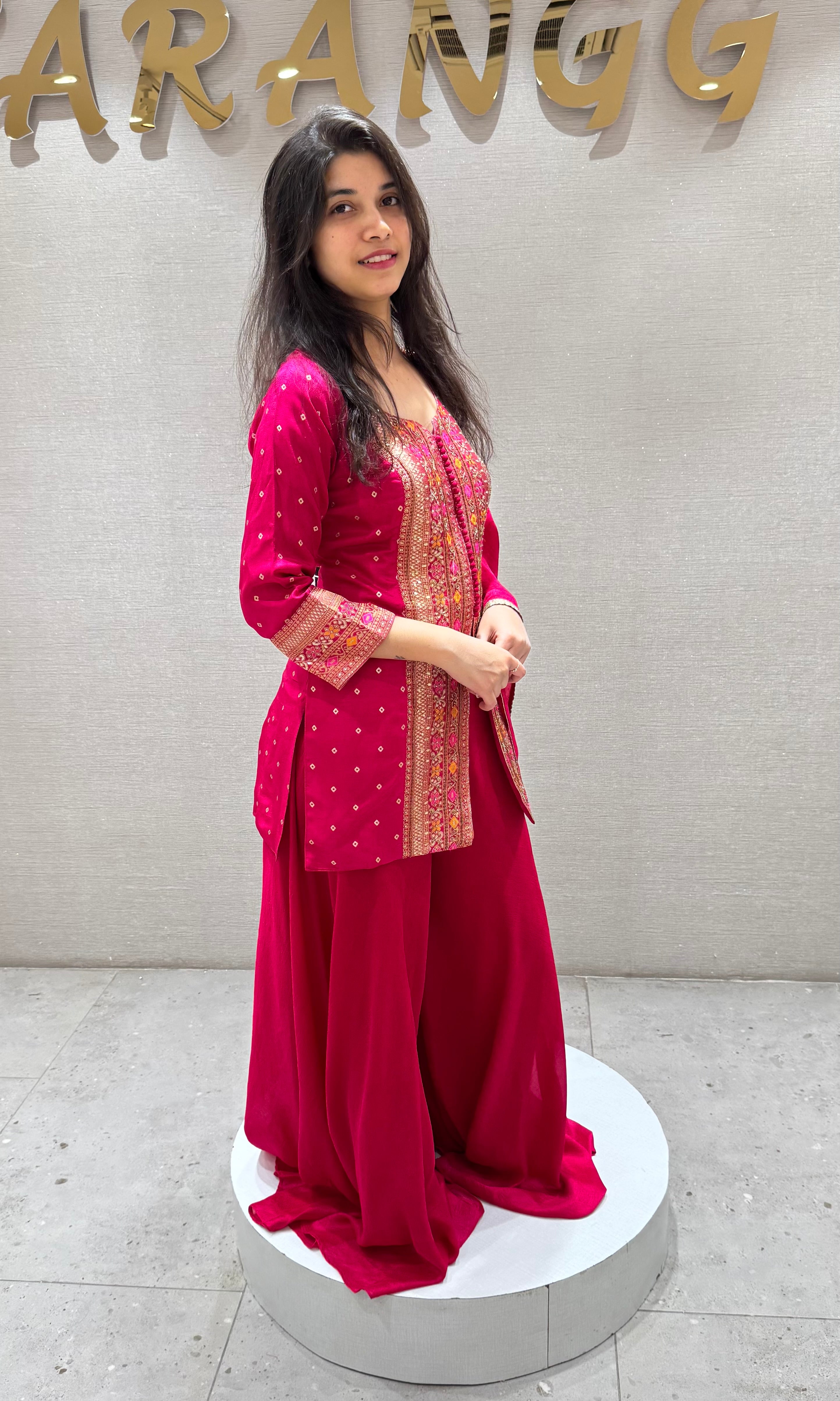 Rani pink ETHNIC SHARARA SET