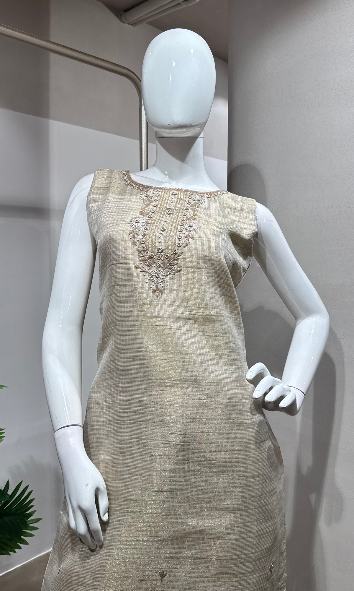 Cream elegant kurta set