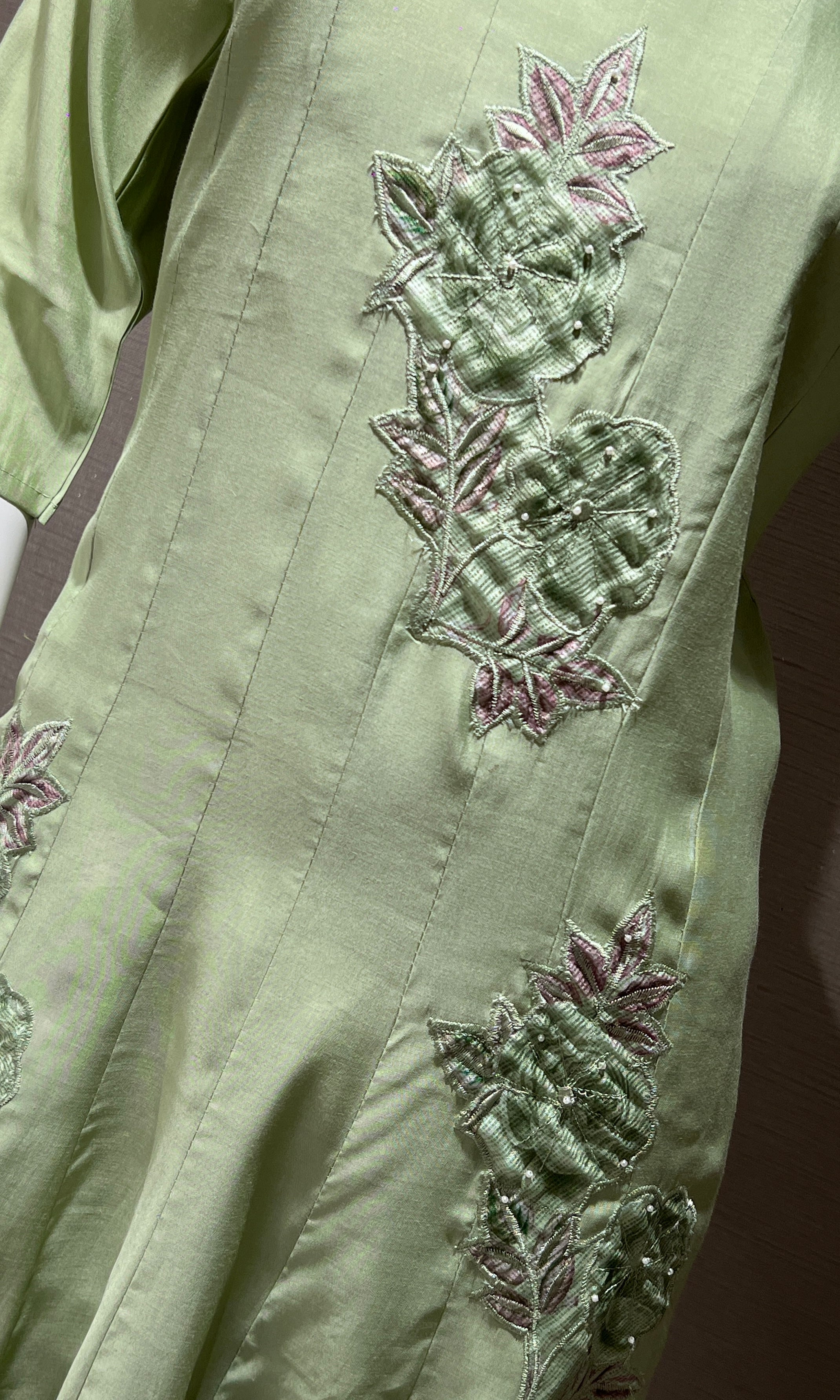 matcha green rose kurta set