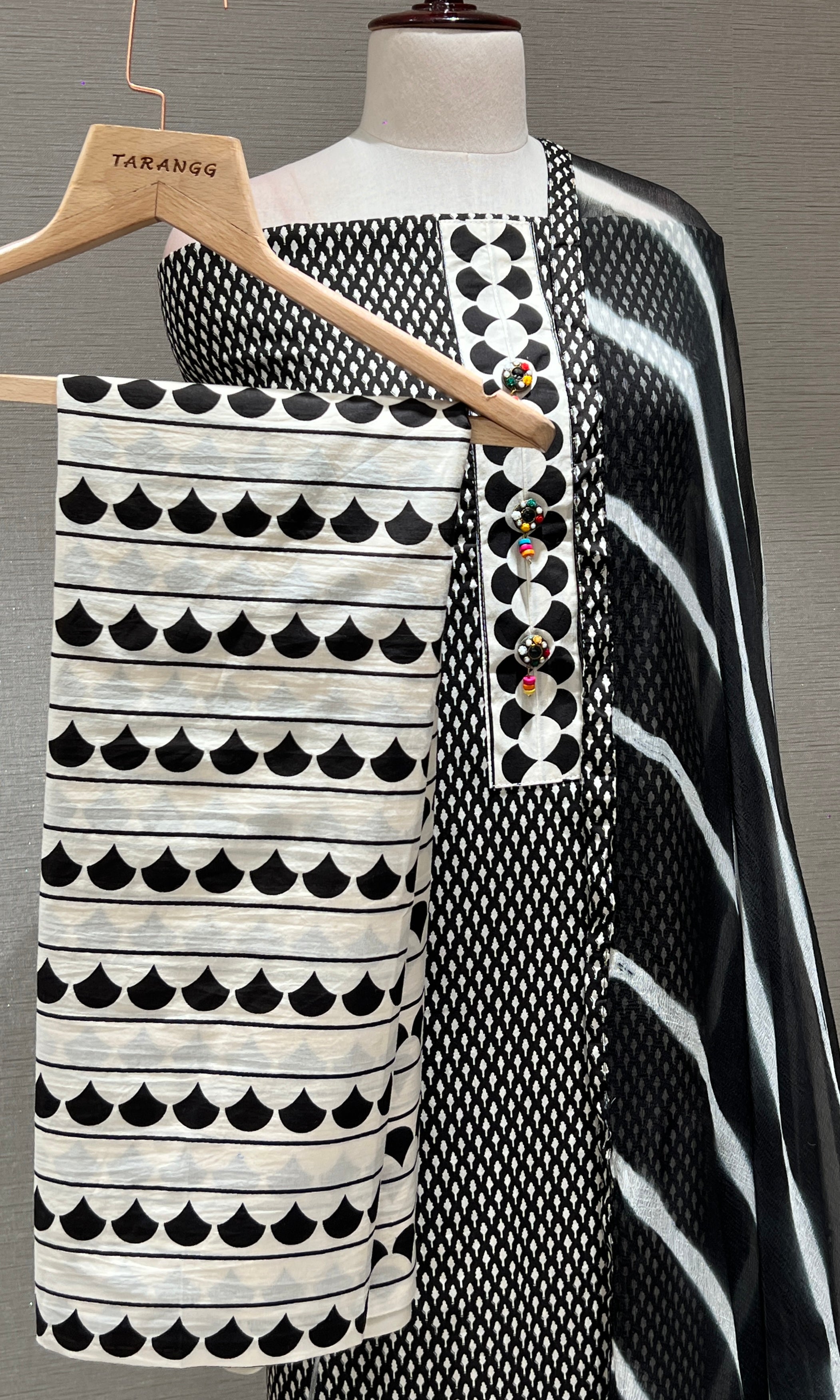 Black dress material