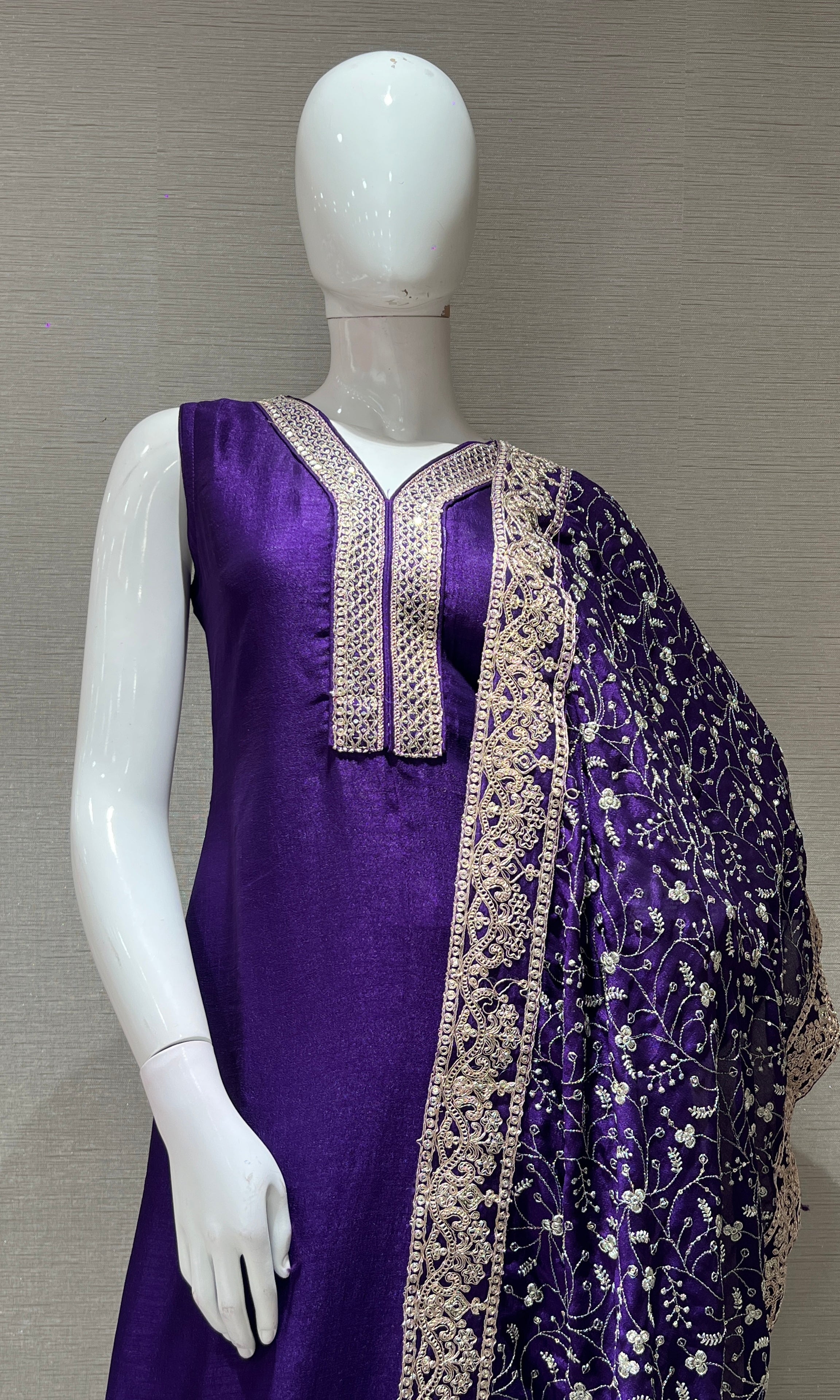 Purple kurta set