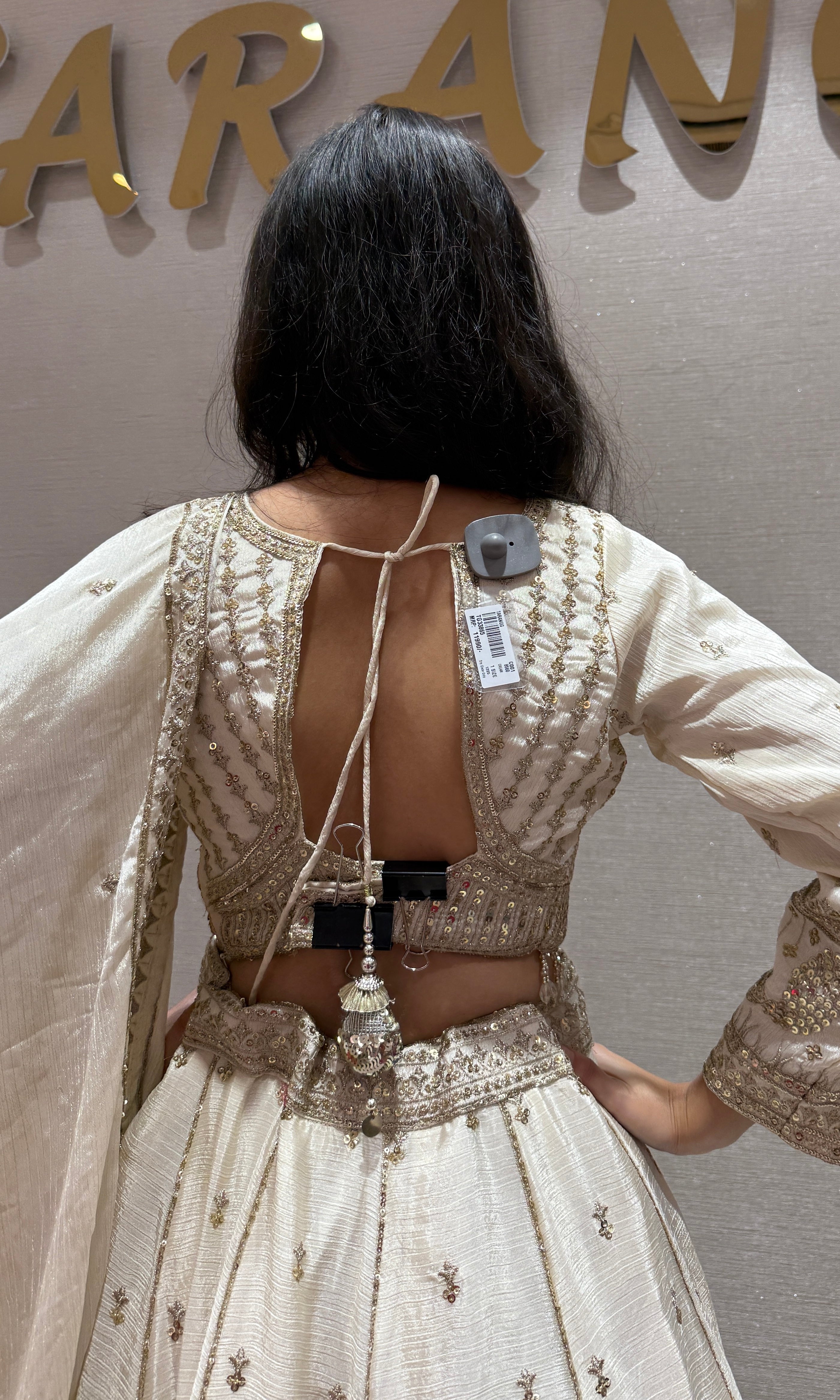 Cream Lehenga
