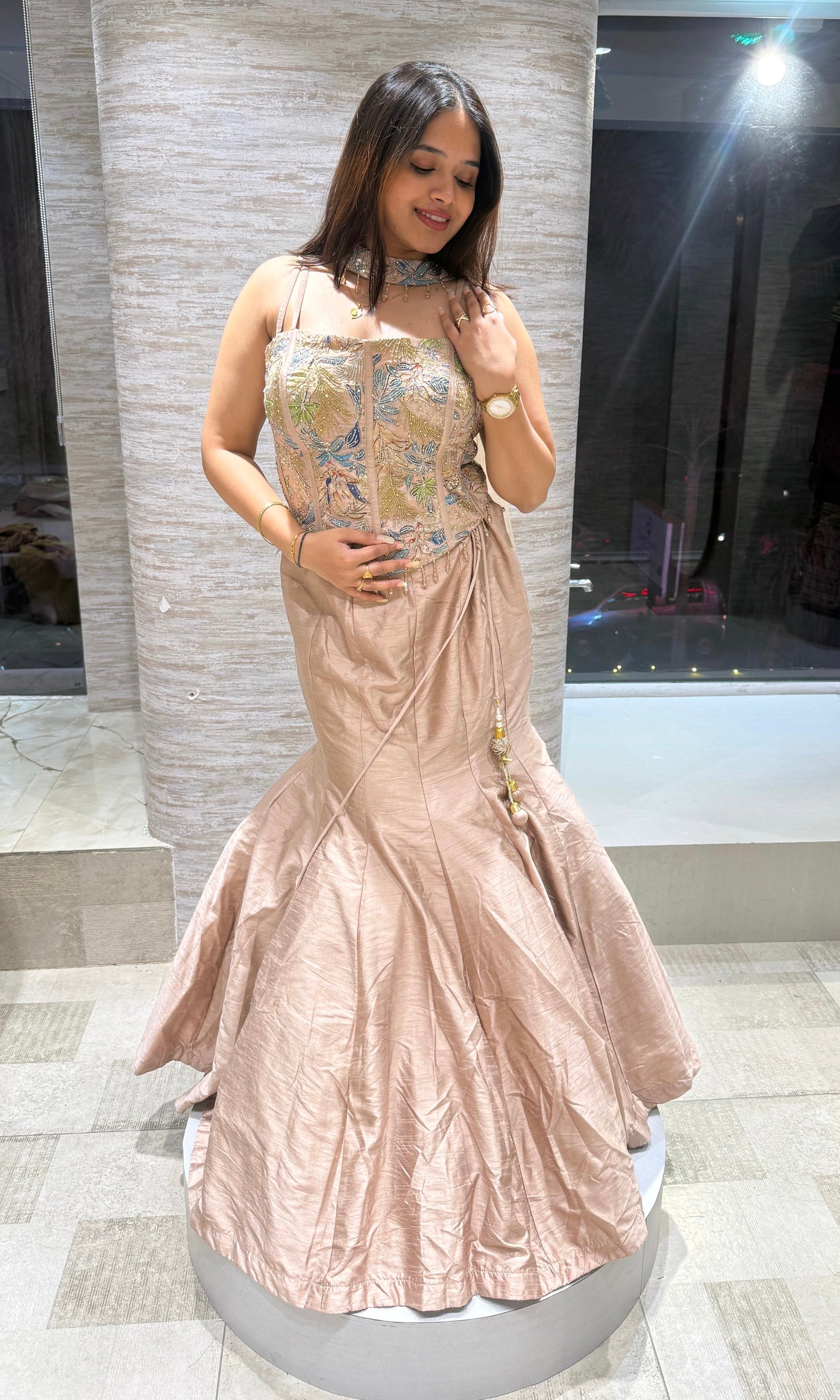 MERMAID LEHENGA WITH CORSET BLOUSE